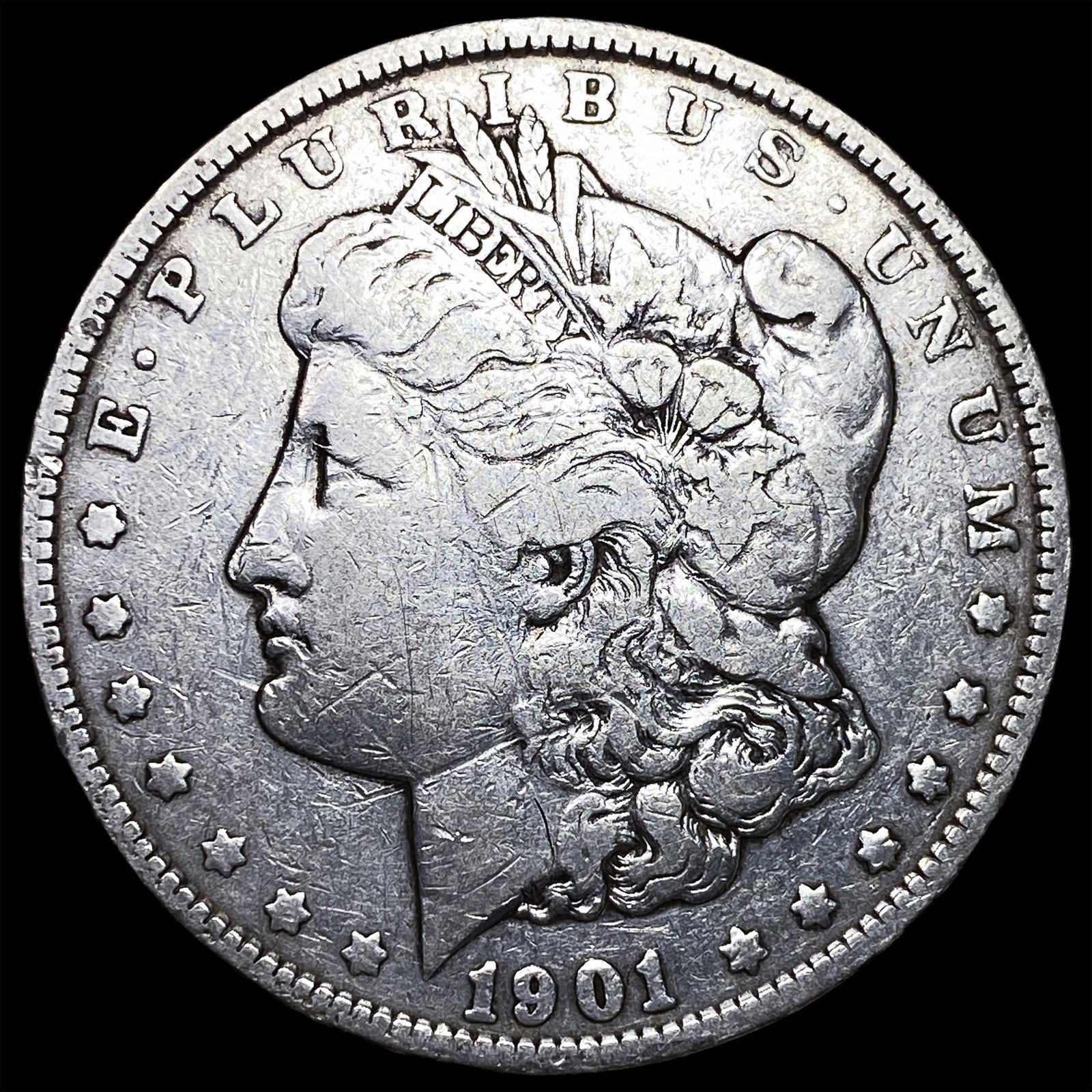 1901 Morgan Silver Dollar NEARLY UNCIRCULATED: 1901 Morgan Silver Dollar NEARLY UNCIRCULATED