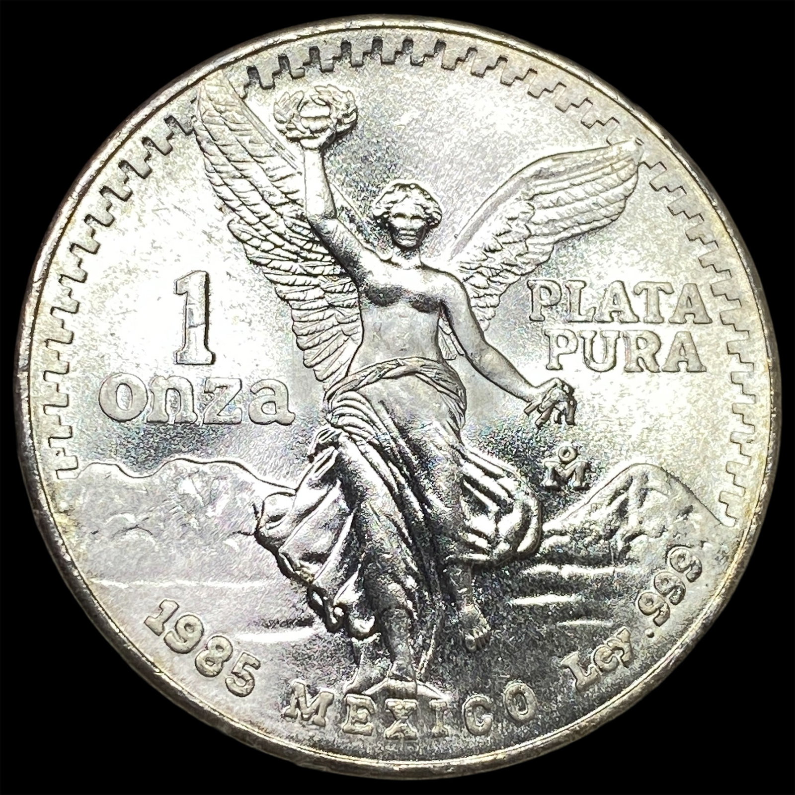 1985 Mexico Silver 1 Onza Libertad SUPERB GEM BU: 1985 Mexico Silver 1 Onza Libertad SUPERB GEM BU