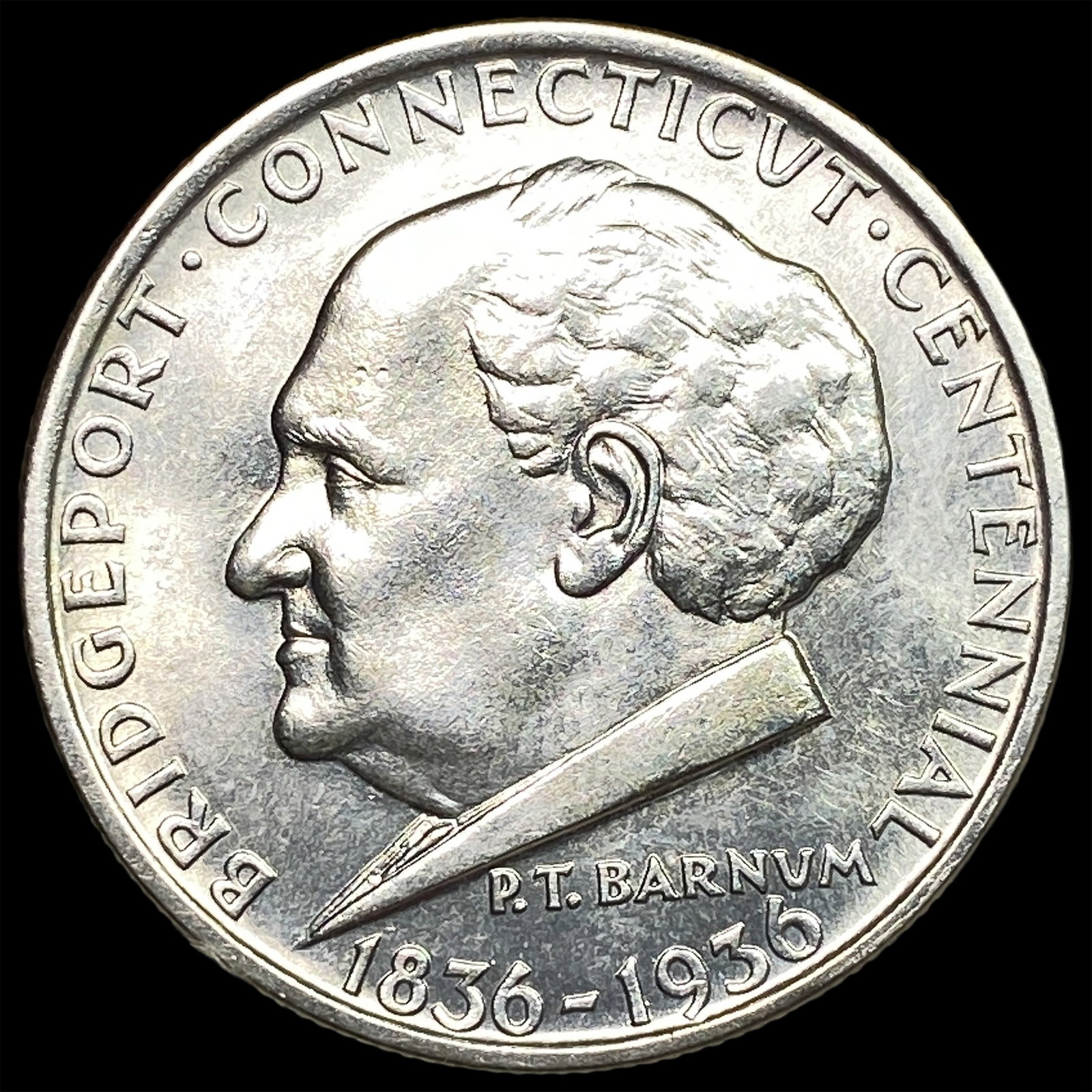 1936 Silver Bridgeport Half Dollar GEM BU (1 of 2)