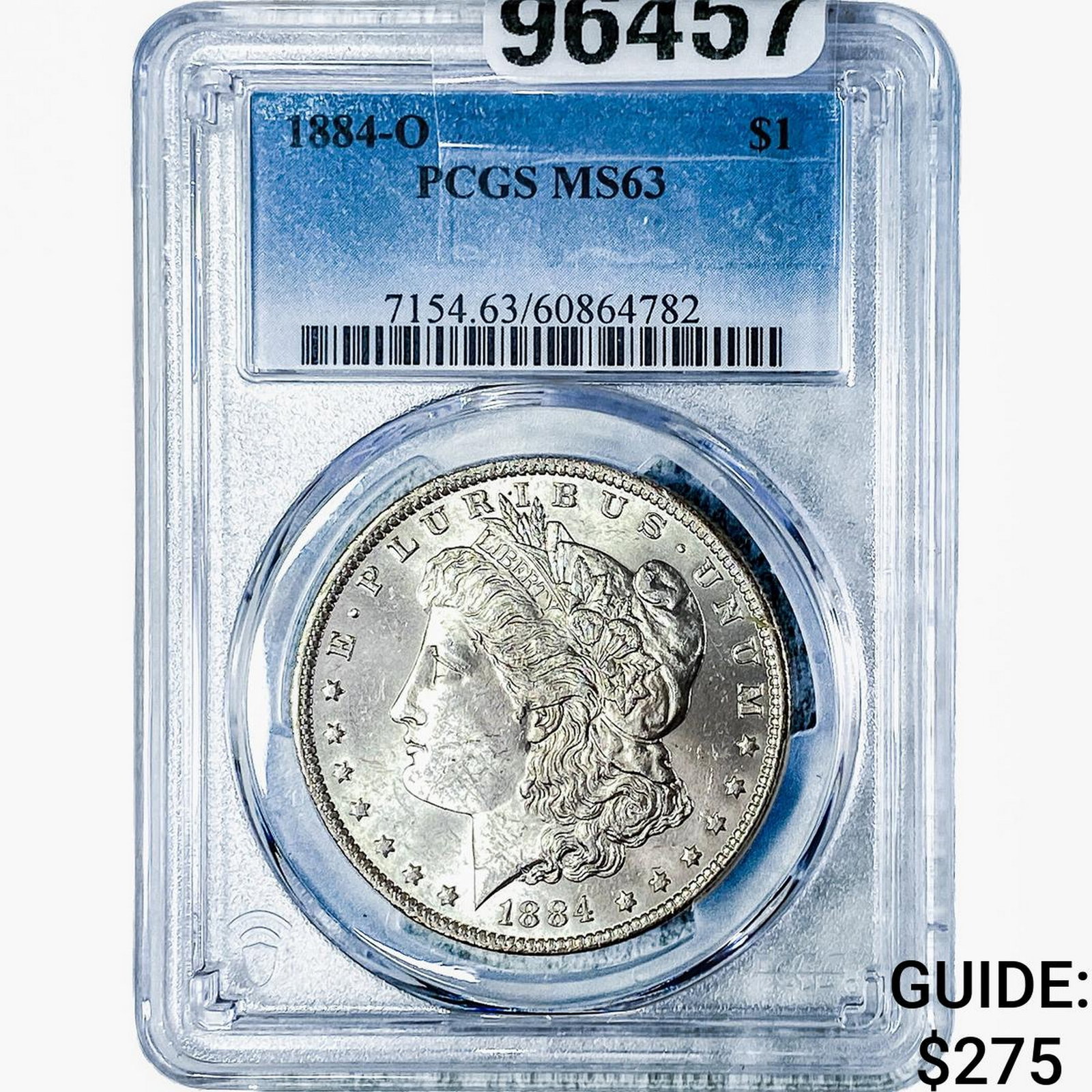 1884-O Morgan Silver Dollar PCGS MS63: 1884-O Morgan Silver Dollar PCGS MS63
