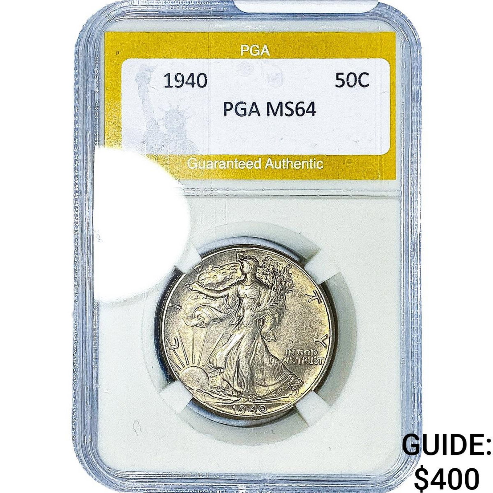 1940 Walking Liberty Half Dollar PGA MS64: 1940 Walking Liberty Half Dollar PGA MS64