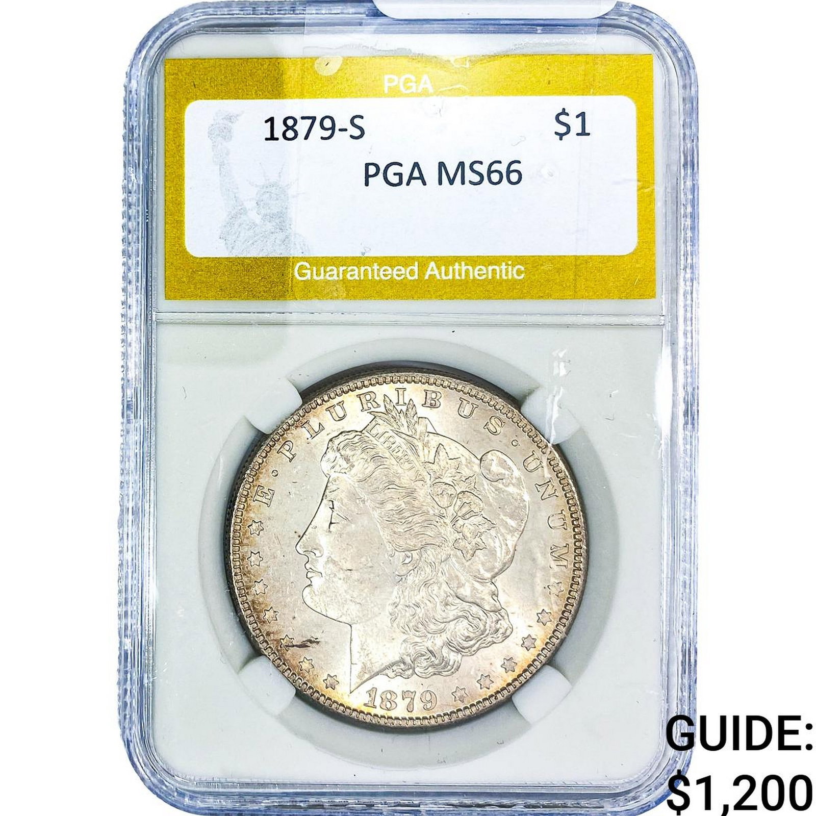 1879-S Morgan Silver Dollar PGA MS66: 1879-S Morgan Silver Dollar PGA MS66
