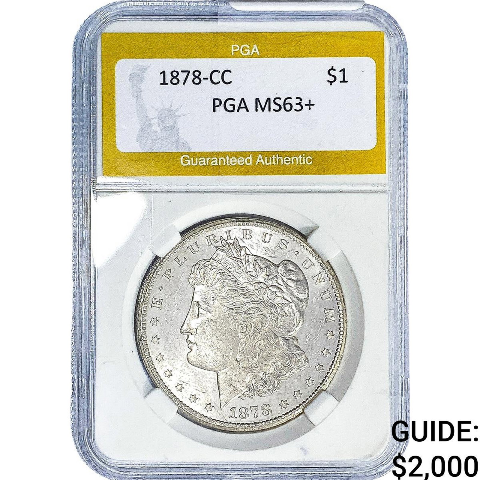 1878-CC Morgan Silver Dollar PGA MS63+ (1 of 2)