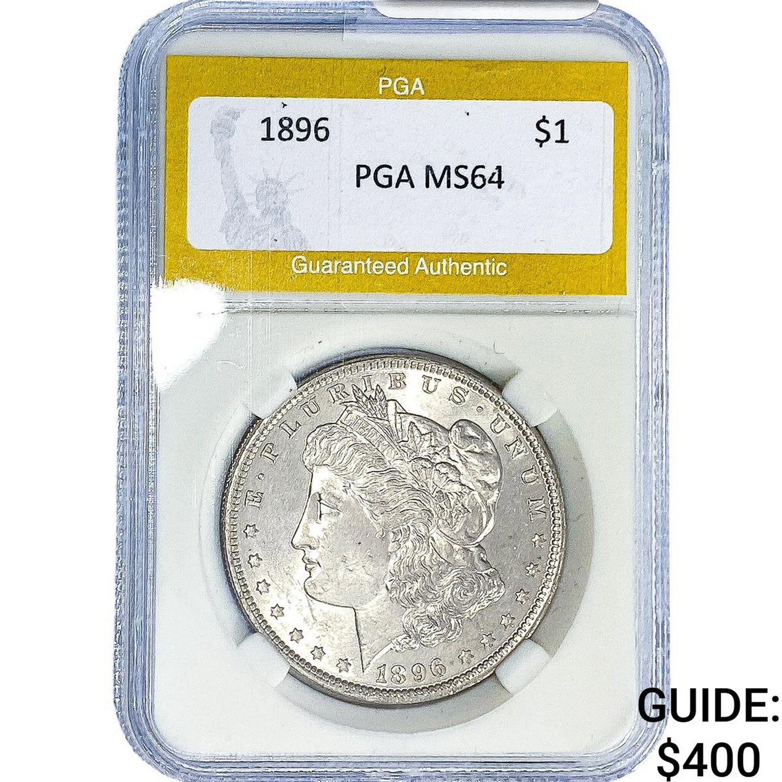 1896 Morgan Silver Dollar PGA MS64: 1896 Morgan Silver Dollar PGA MS64