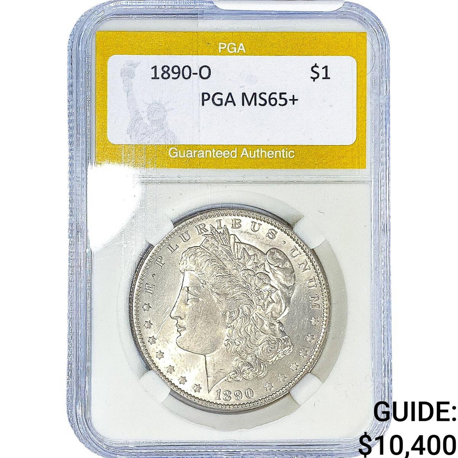 1890-O Morgan Silver Dollar PGA MS65+: 1890-O Morgan Silver Dollar PGA MS65+