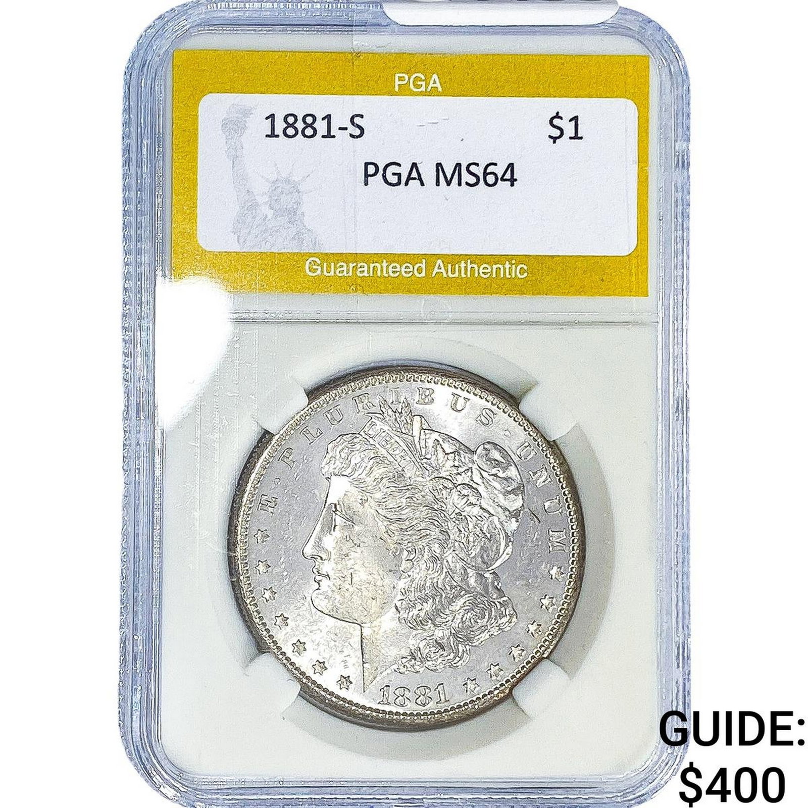 1881-S Morgan Silver Dollar PGA MS64 (1 of 2)