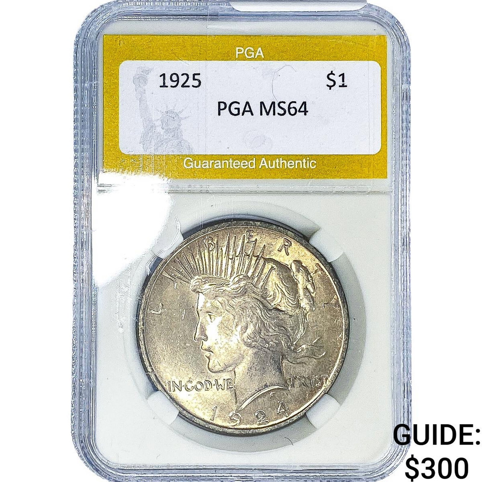 1925 Morgan Silver Dollar PGA MS64: 1925 Morgan Silver Dollar PGA MS64