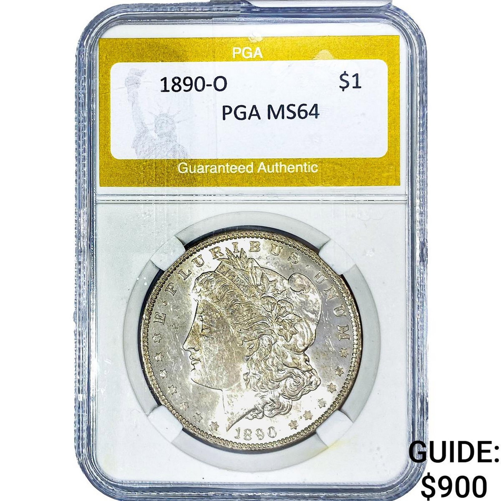 1890-O Morgan Silver Dollar PGA MS64: 1890-O Morgan Silver Dollar PGA MS64