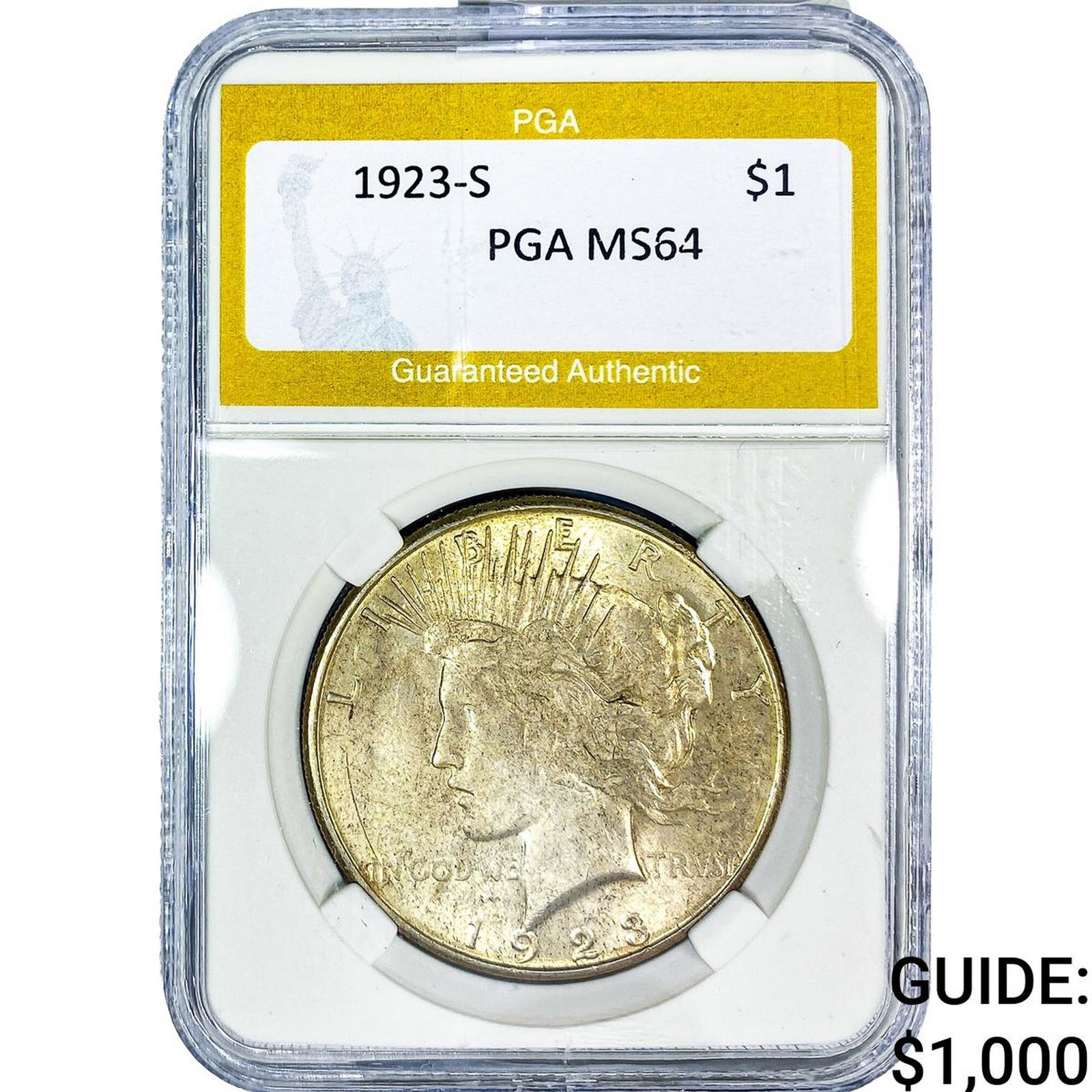 1923-S Silver Peace Dollar PGA MS64 (1 of 2)