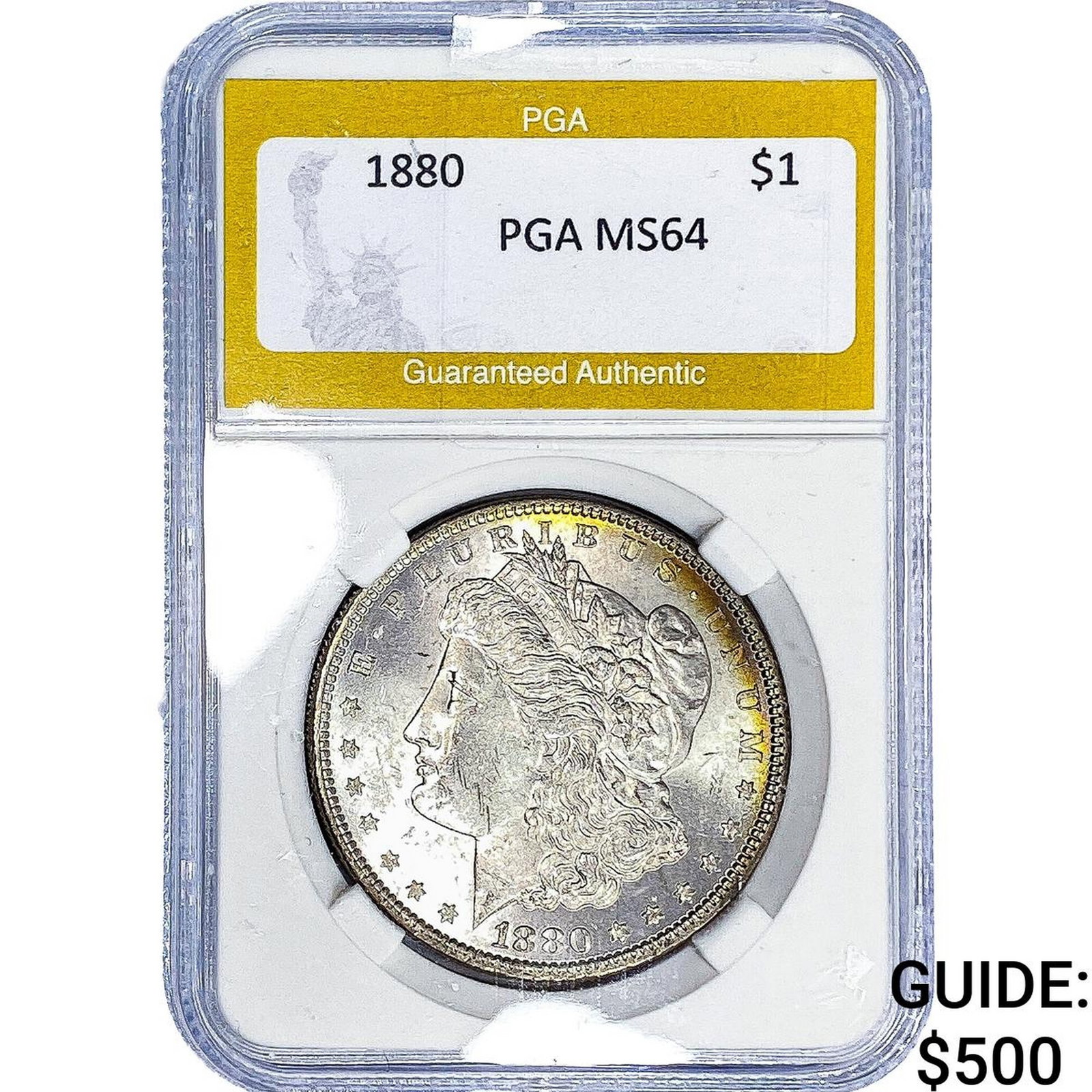 1880 Morgan Silver Dollar PGA MS64: 1880 Morgan Silver Dollar PGA MS64