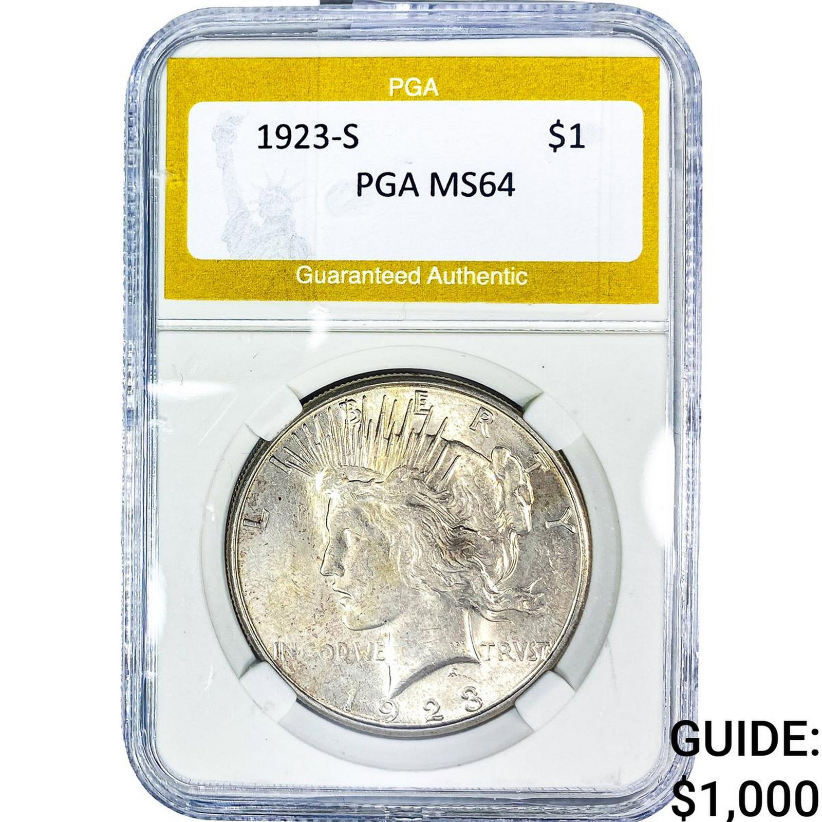 1923-S Silver Peace Dollar PGA MS64 (1 of 2)