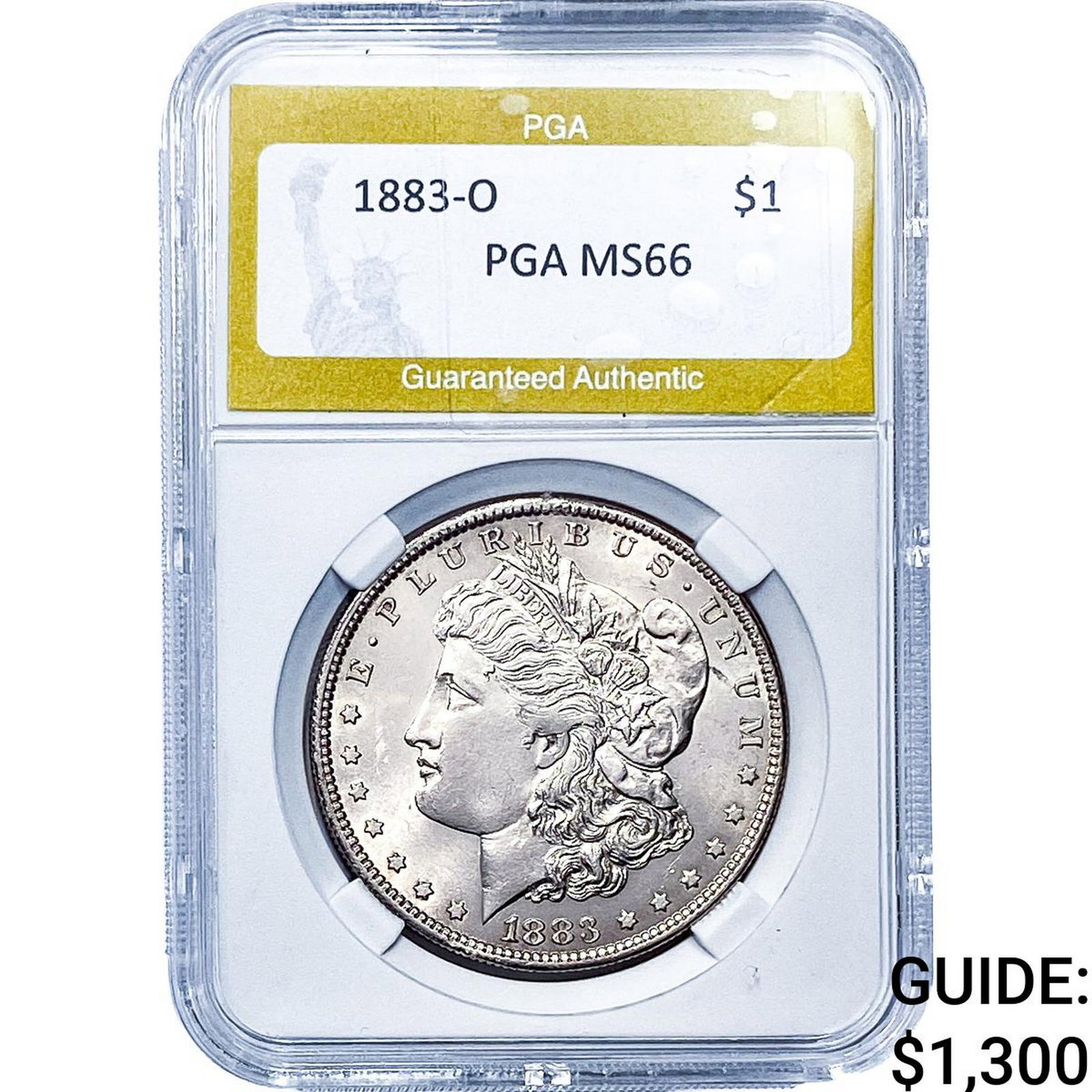 1883-O Morgan Silver Dollar PGA MS66: 1883-O Morgan Silver Dollar PGA MS66