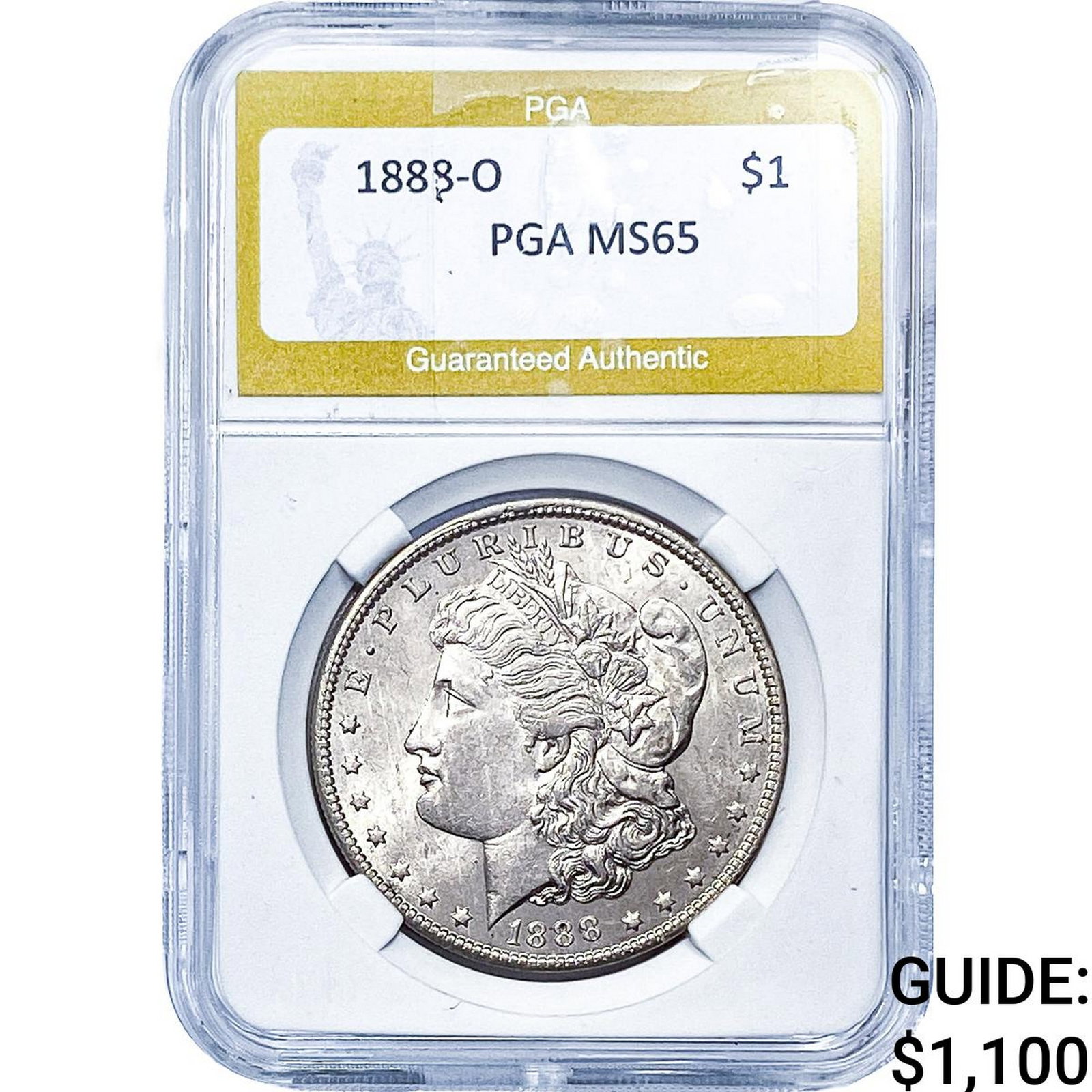 1888-O Morgan Silver Dollar PGA MS65: 1888-O Morgan Silver Dollar PGA MS65