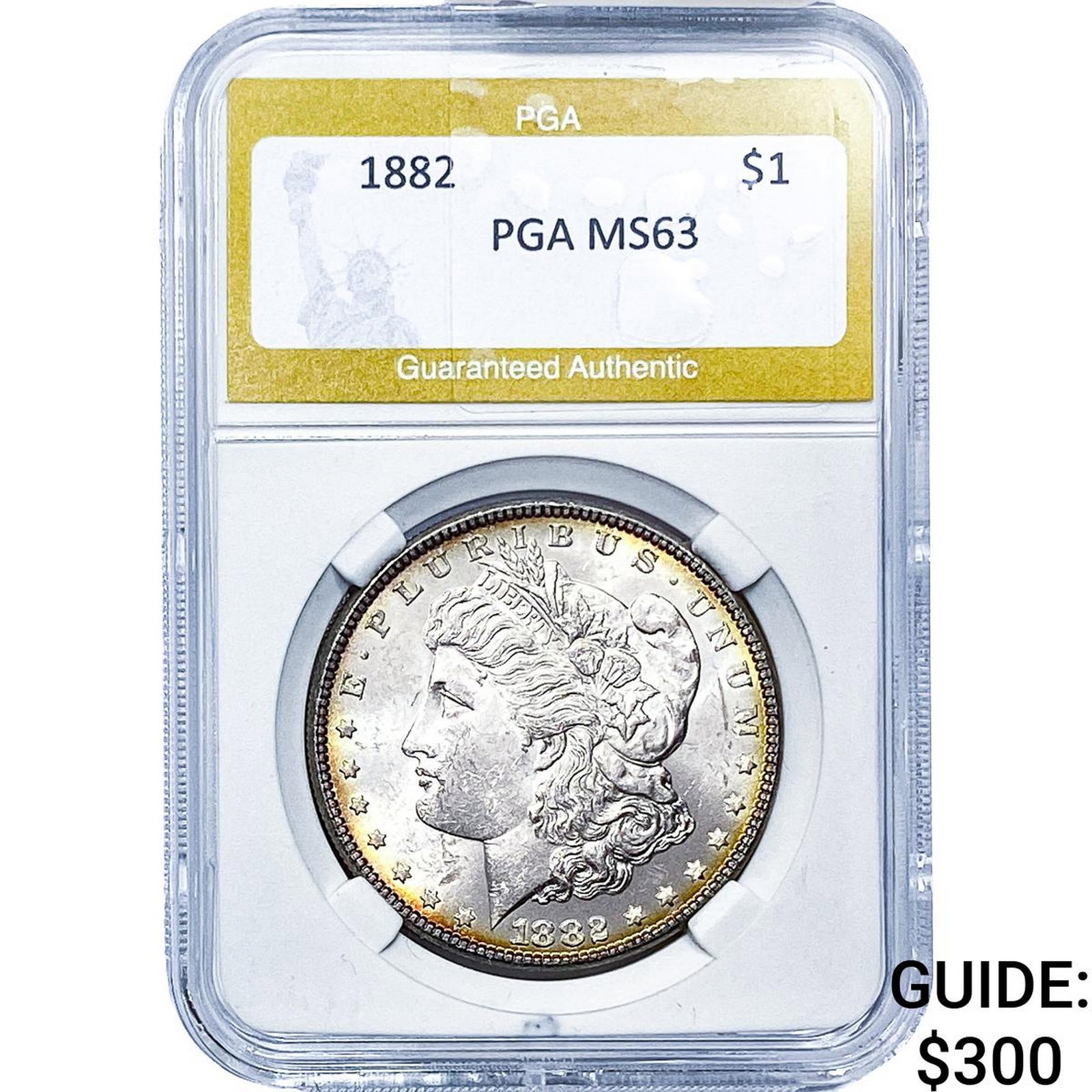 1882 Morgan Silver Dollar PGA MS63: 1882 Morgan Silver Dollar PGA MS63