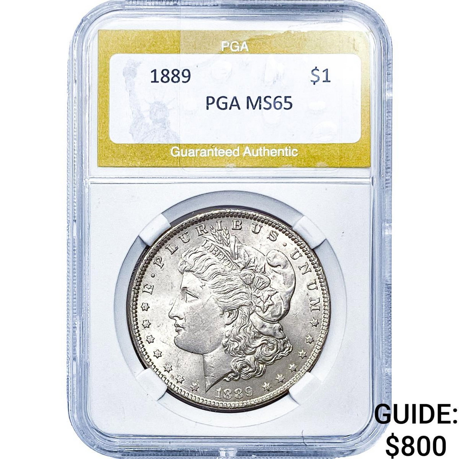 1889 Morgan Silver Dollar PGA MS65: 1889 Morgan Silver Dollar PGA MS65