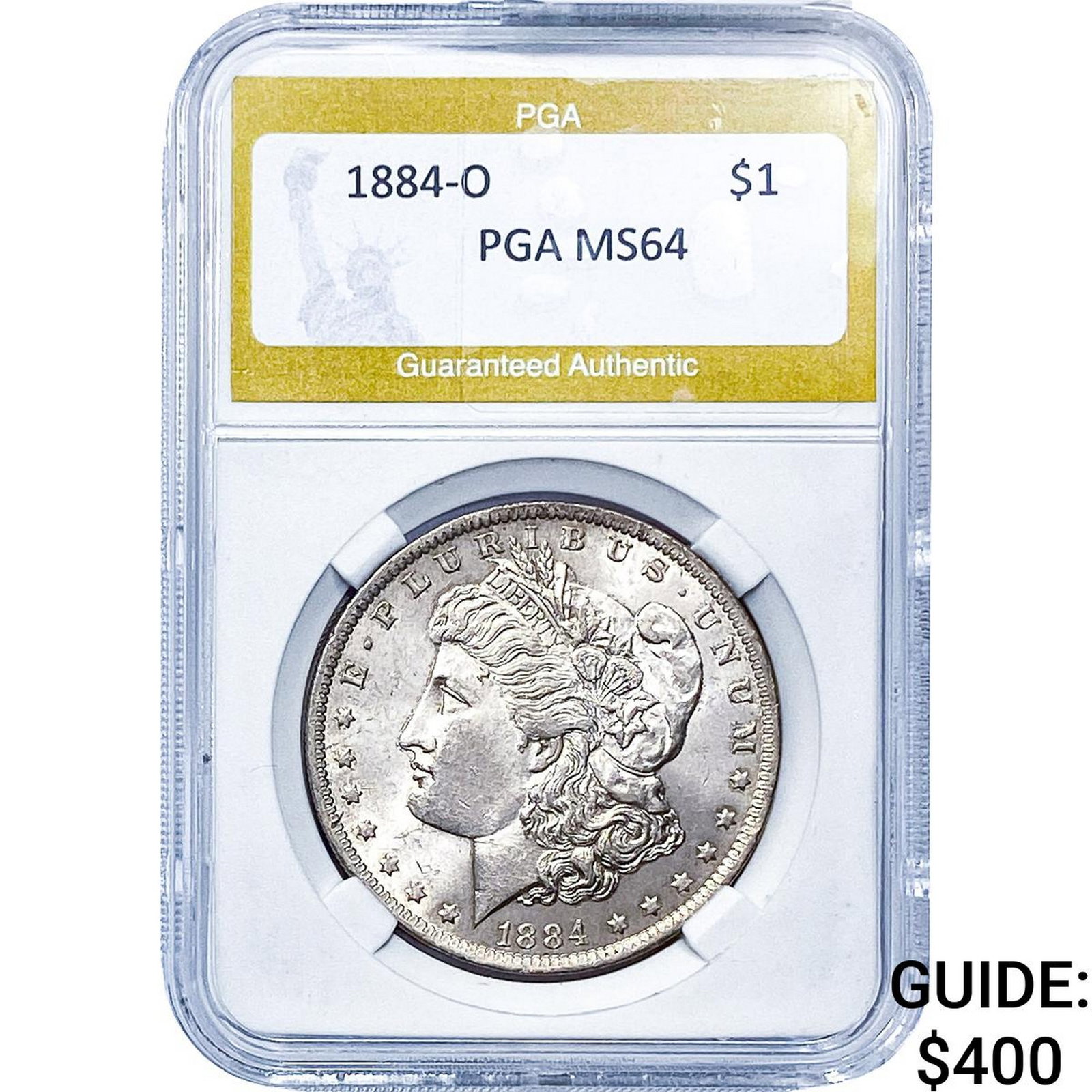 1884-O Morgan Silver Dollar PGA MS64: 1884-O Morgan Silver Dollar PGA MS64