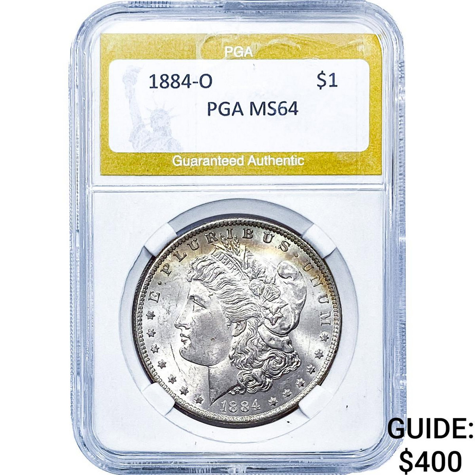 1884-O Morgan Silver Dollar PGA MS64: 1884-O Morgan Silver Dollar PGA MS64