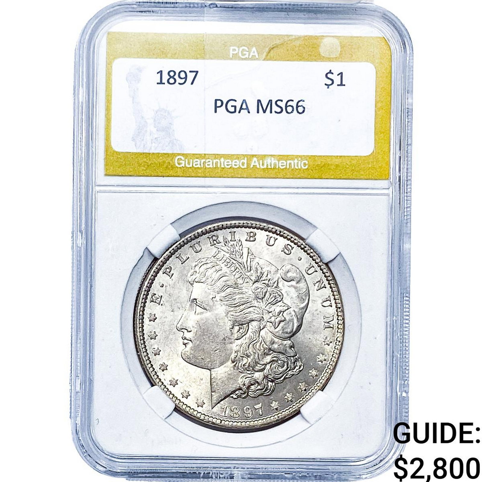 1897 Morgan Silver Dollar PGA MS66: 1897 Morgan Silver Dollar PGA MS66