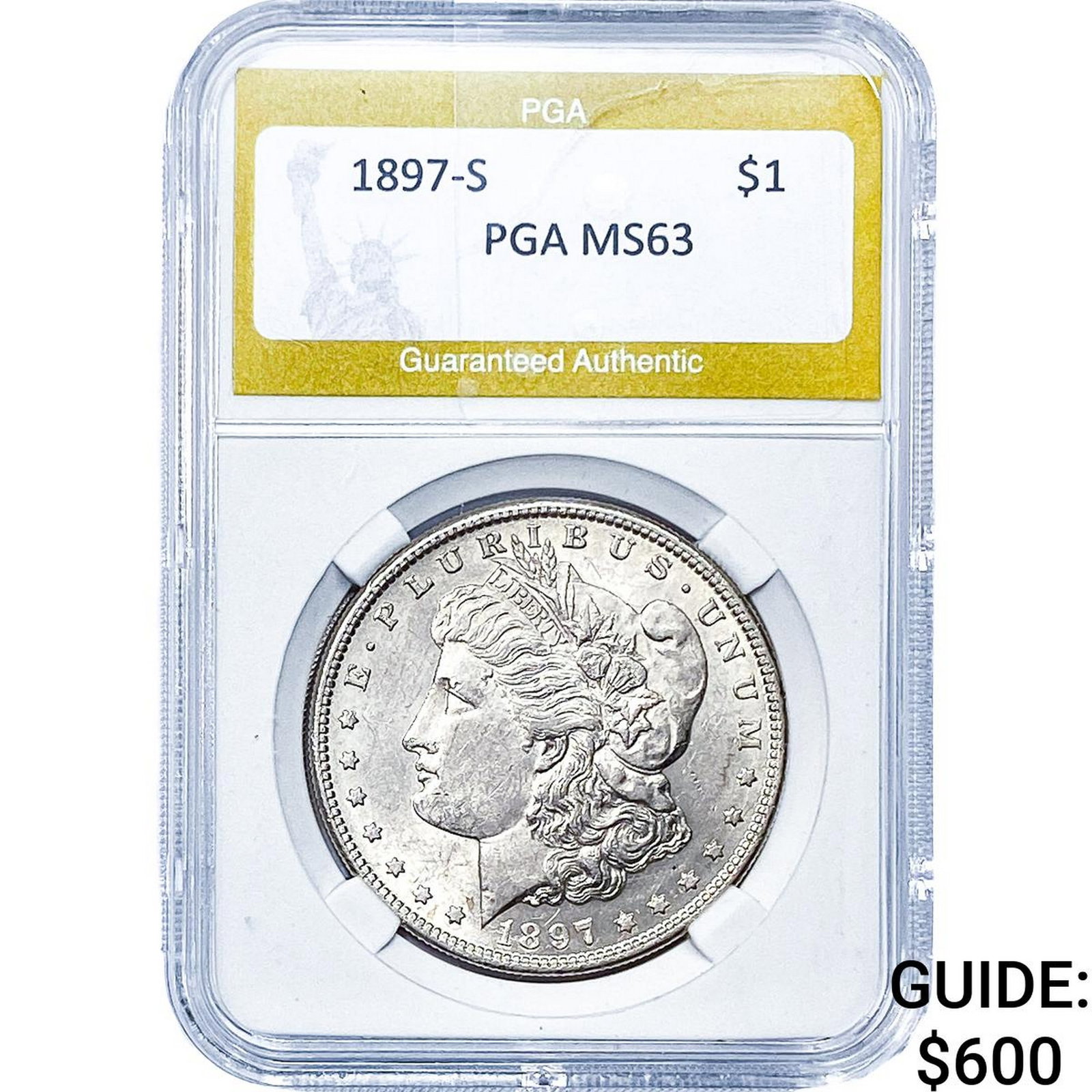 1897-S Morgan Silver Dollar PGA MS63: 1897-S Morgan Silver Dollar PGA MS63