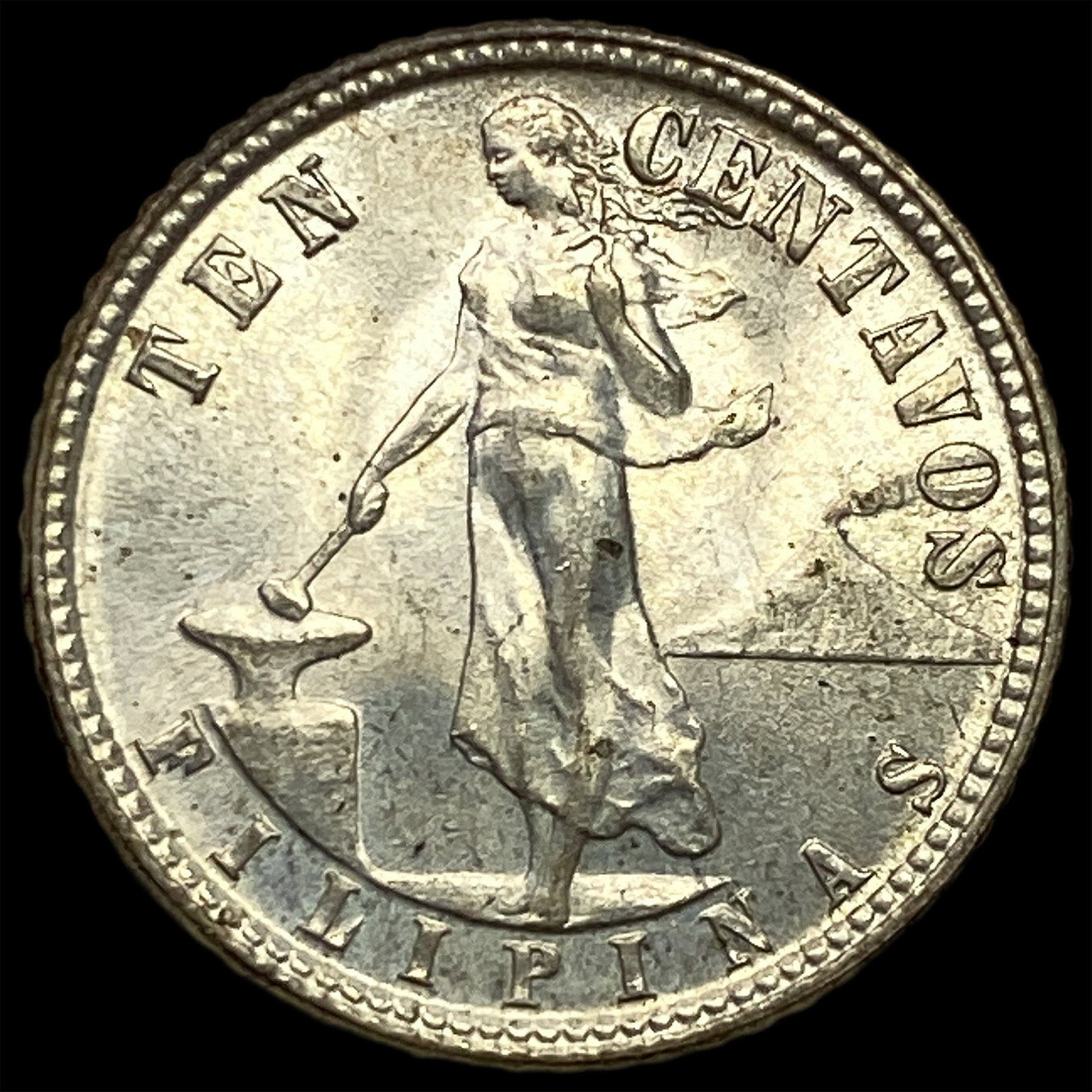 1944-D Philippines Silver 10 Centavos (1 of 2)