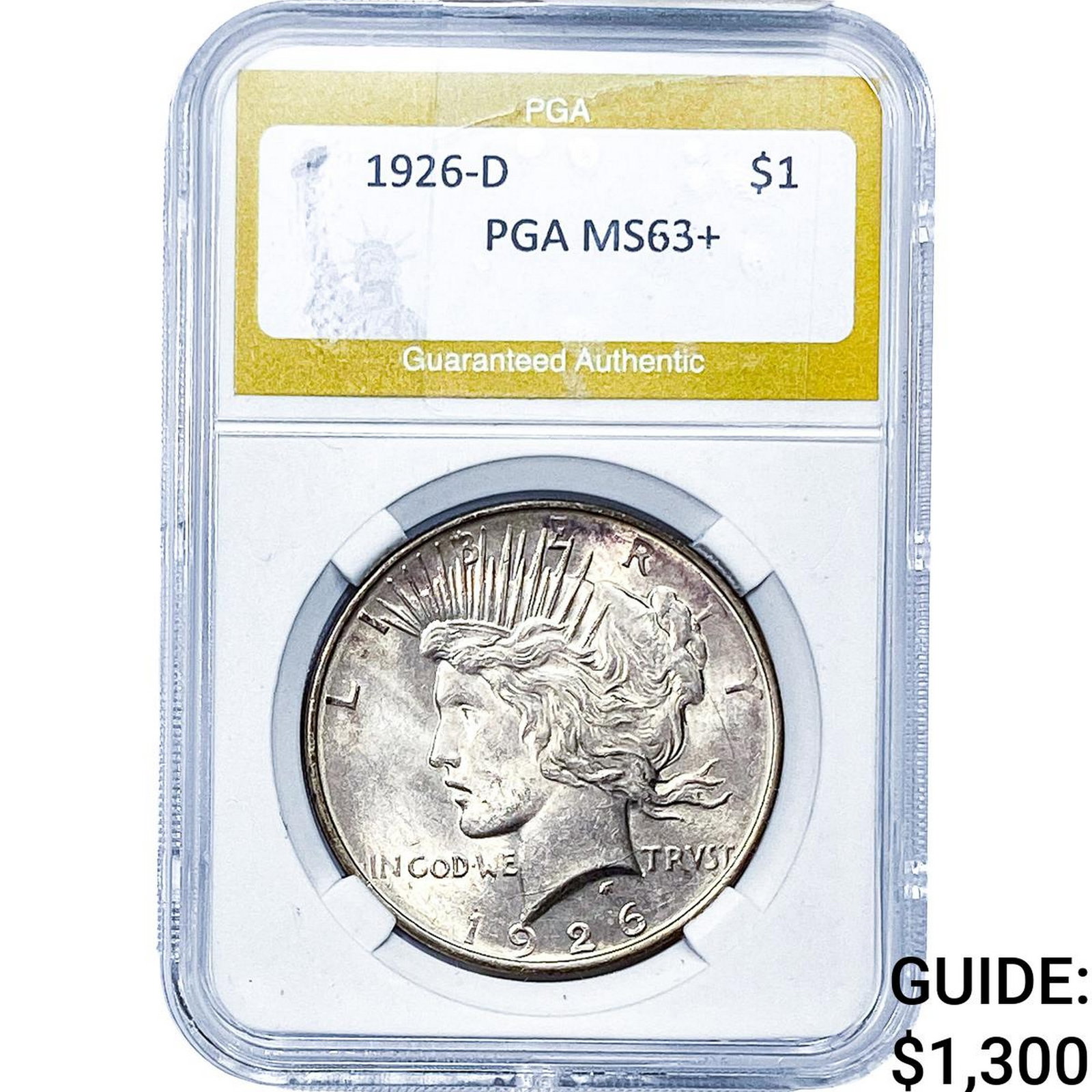1926-D Silver Peace Dollar PGA MS63+ (1 of 2)