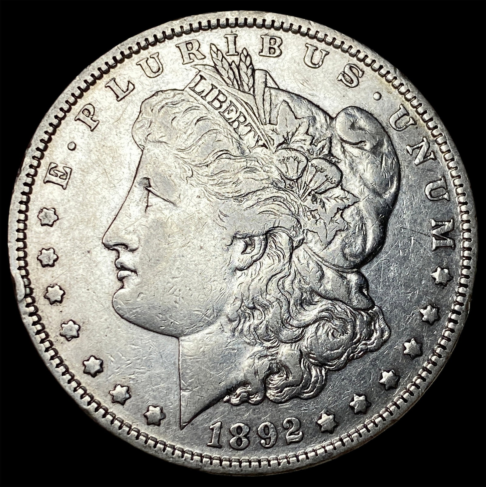 1892-CC Silver Morgan Dollar CLOSELY UNCIRCULATED: 1892-CC Silver Morgan Dollar CLOSELY UNCIRCULATED