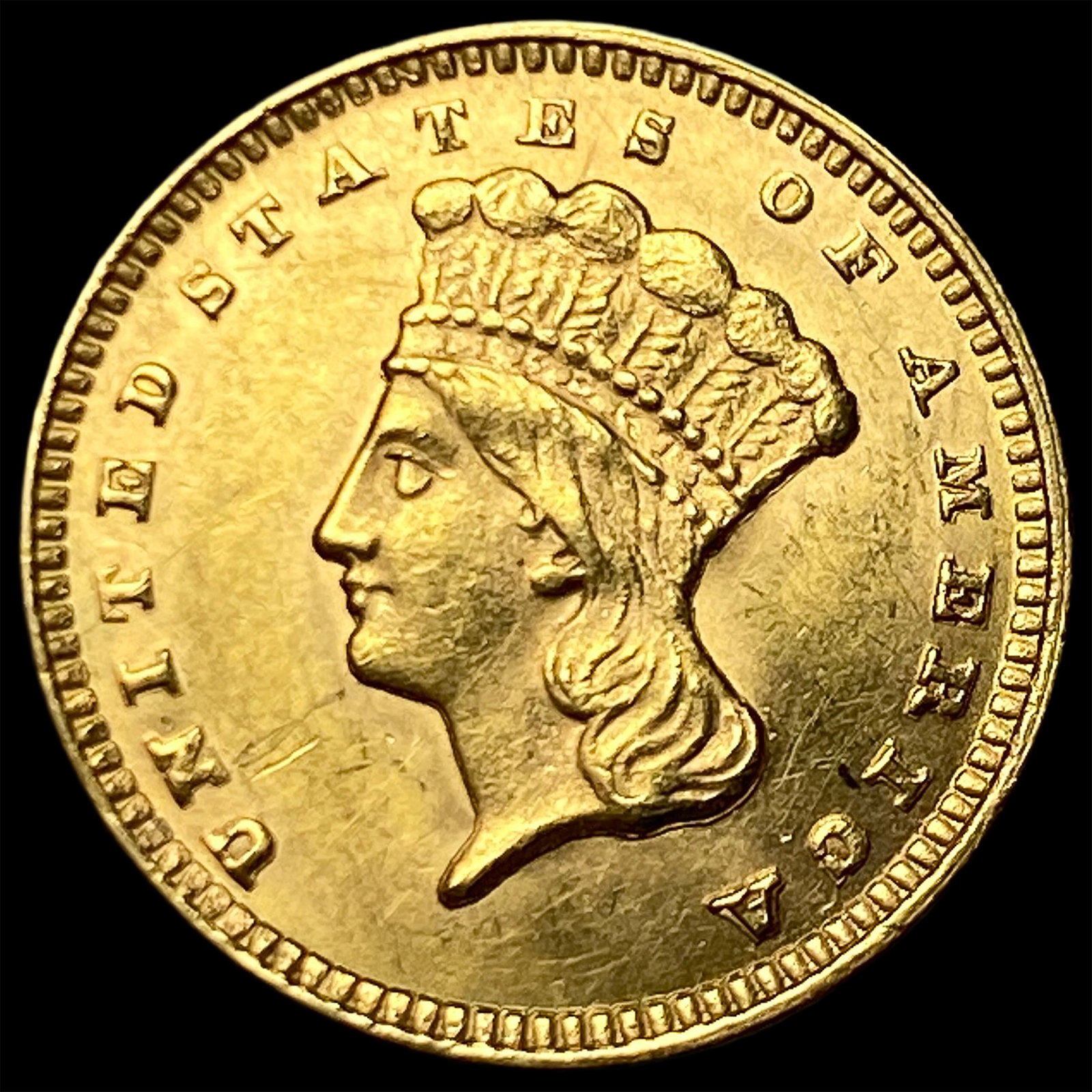 1874 Gold $1 Indian Princess Head UNCIRCULATED: 1874 Gold $1 Indian Princess Head UNCIRCULATED