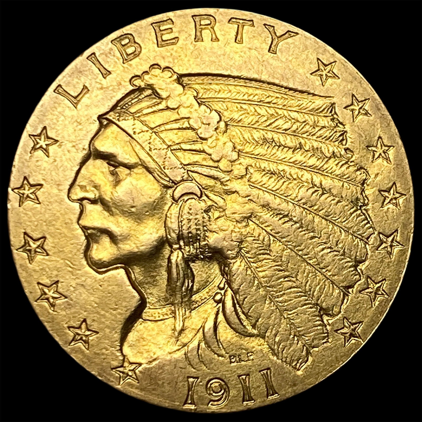 1911 Indian Head Gold $2.5 Quarter Eagle CLOSELY UNCIRCULATED (1 of 2)