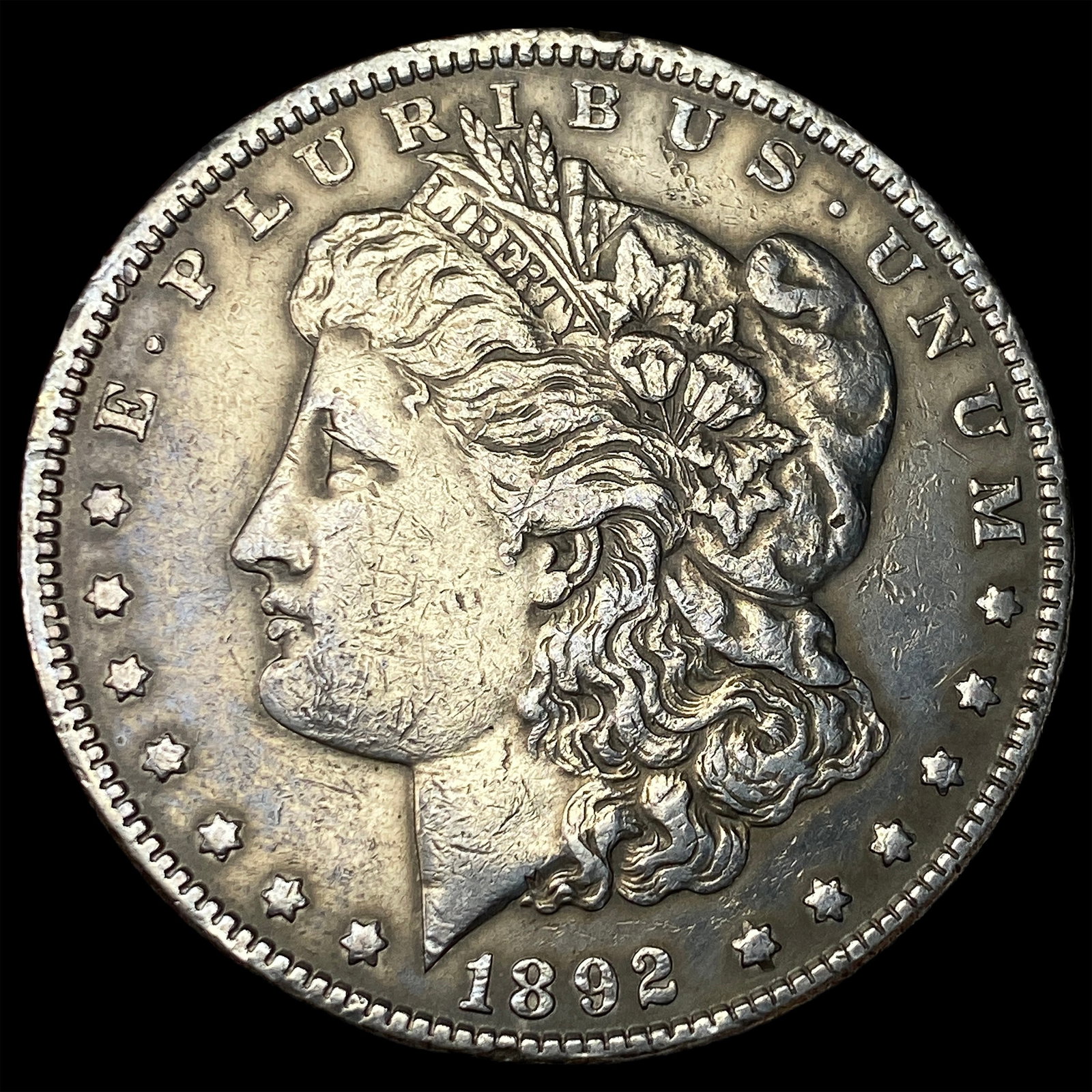 1892 Silver Morgan Dollar CLOSELY UNCIRCULATED: 1892 Silver Morgan Dollar CLOSELY UNCIRCULATED