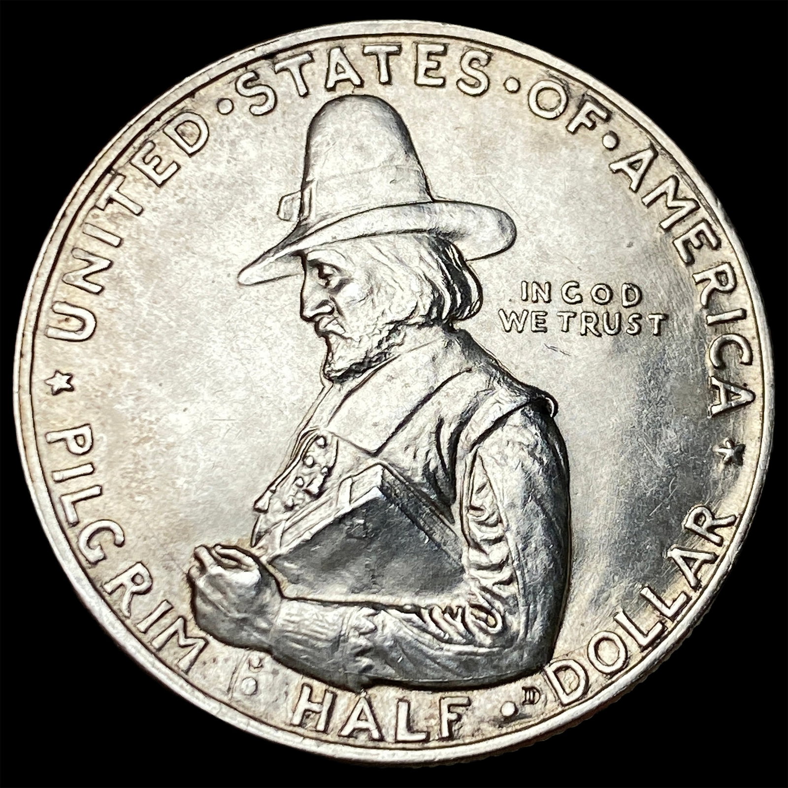 1920 Silver Pilgrim Tercentenary Half Dollar UNCIRCULATED: 1920 Silver Pilgrim Tercentenary Half Dollar UNCIRCULATED