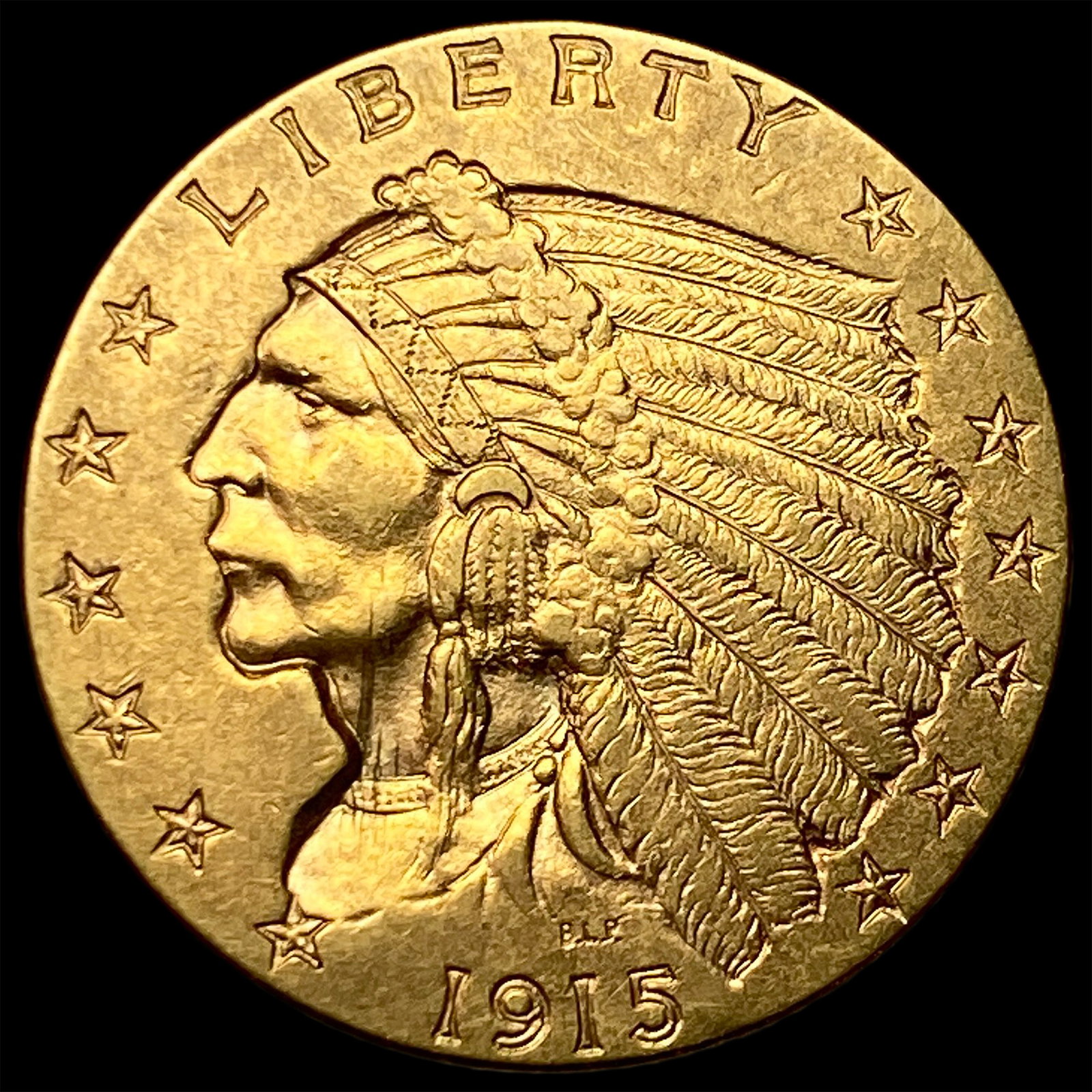 1915 Indian Head Gold $2.5 Quarter Eagle UNCIRCULATED (1 of 2)