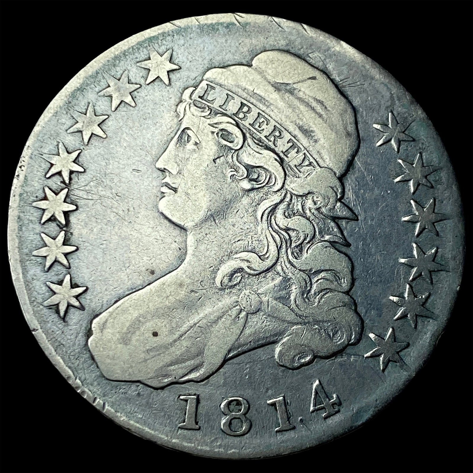 1814 Capped Bust Half Dollar NICELY CIRCULATED (1 of 2)