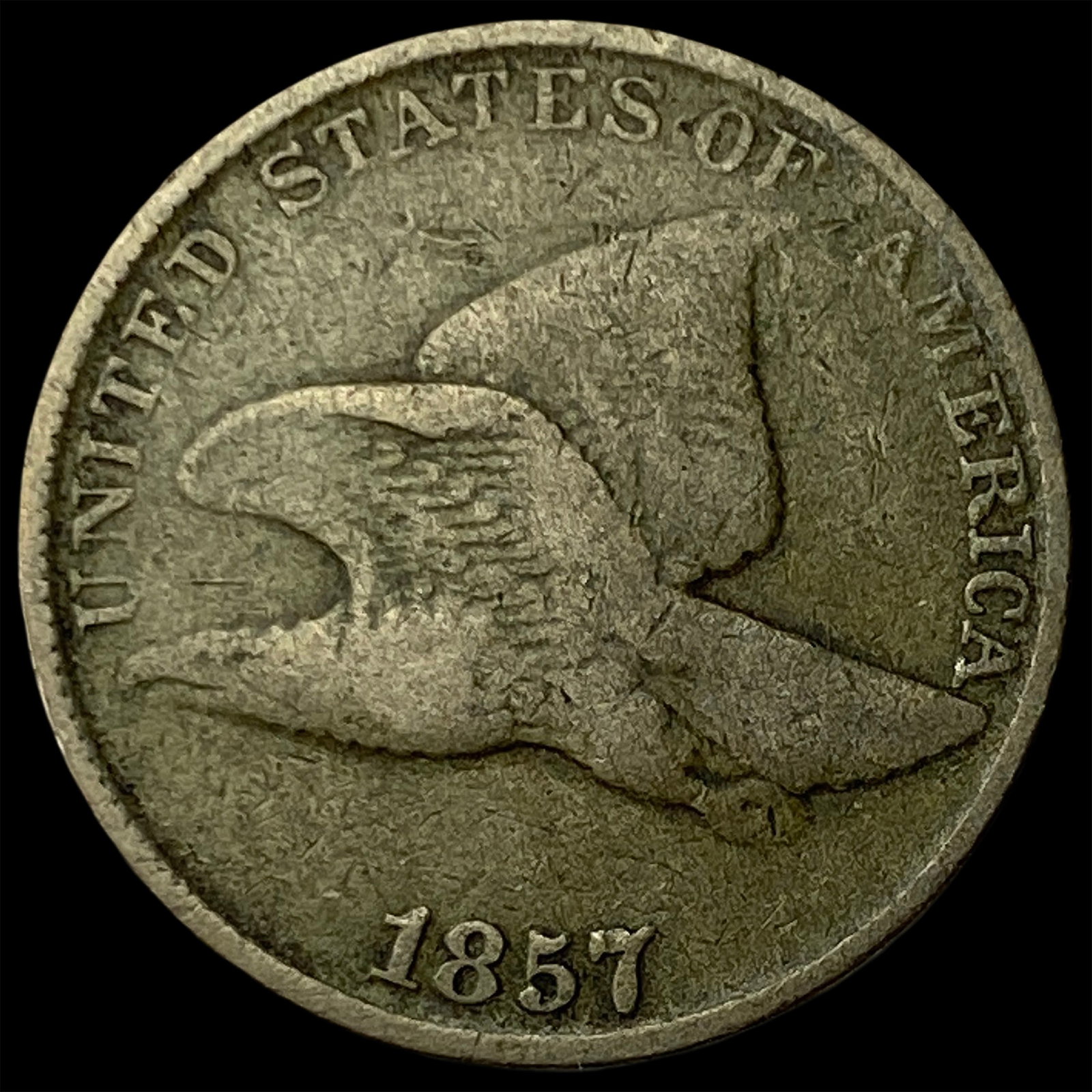1857 Flying Eagle Cent NEARLY UNCIRCULATED: 1857 Flying Eagle Cent NEARLY UNCIRCULATED