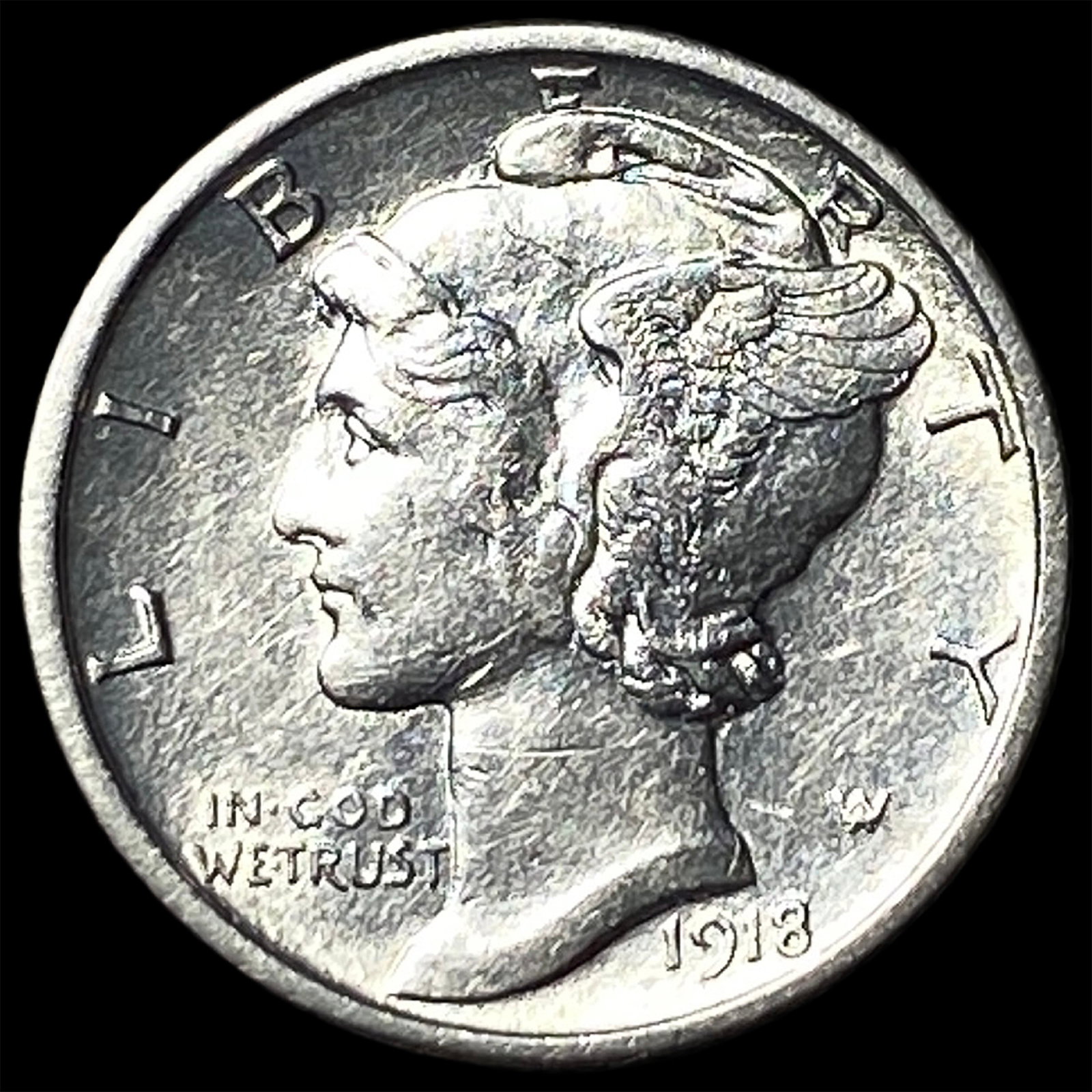 1918-S Silver Mercury Dime UNCIRCULATED: 1918-S Silver Mercury Dime UNCIRCULATED