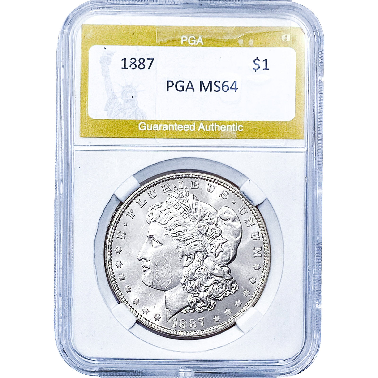 1887 Morgan Silver Dollar PGA MS64: 1887 Morgan Silver Dollar PGA MS64