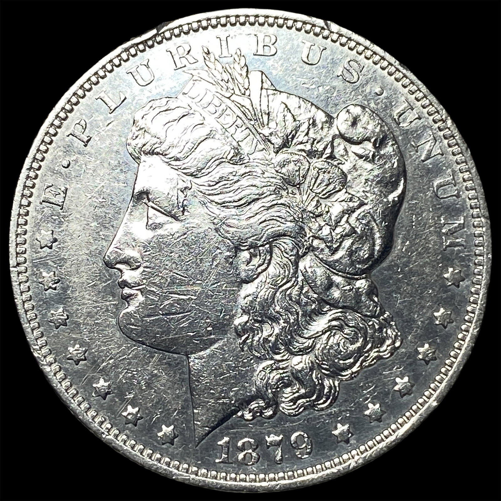 1879-S Rev 78 Silver Morgan Dollar CLOSELY UNCIRCULATED: 1879-S Rev 78 Silver Morgan Dollar CLOSELY UNCIRCULATED