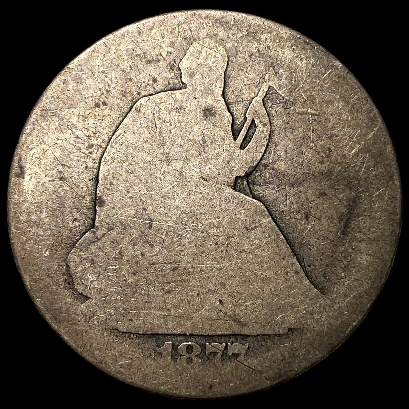 1877 Silver Seated Liberty Half Dollar NICELY CIRCULATED: 1877 Silver Seated Liberty Half Dollar NICELY CIRCULATED