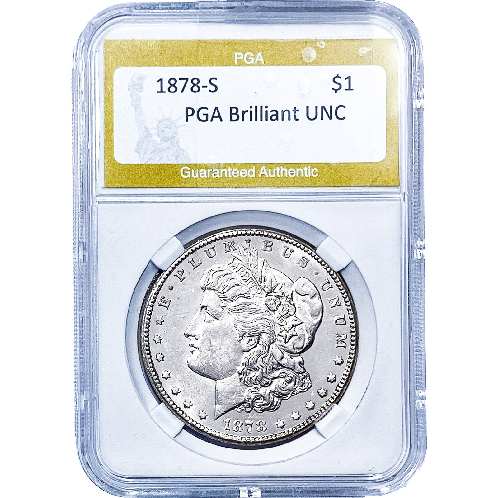 1878-S Morgan Silver Dollar PGA BU: 1878-S Morgan Silver Dollar PGA BU