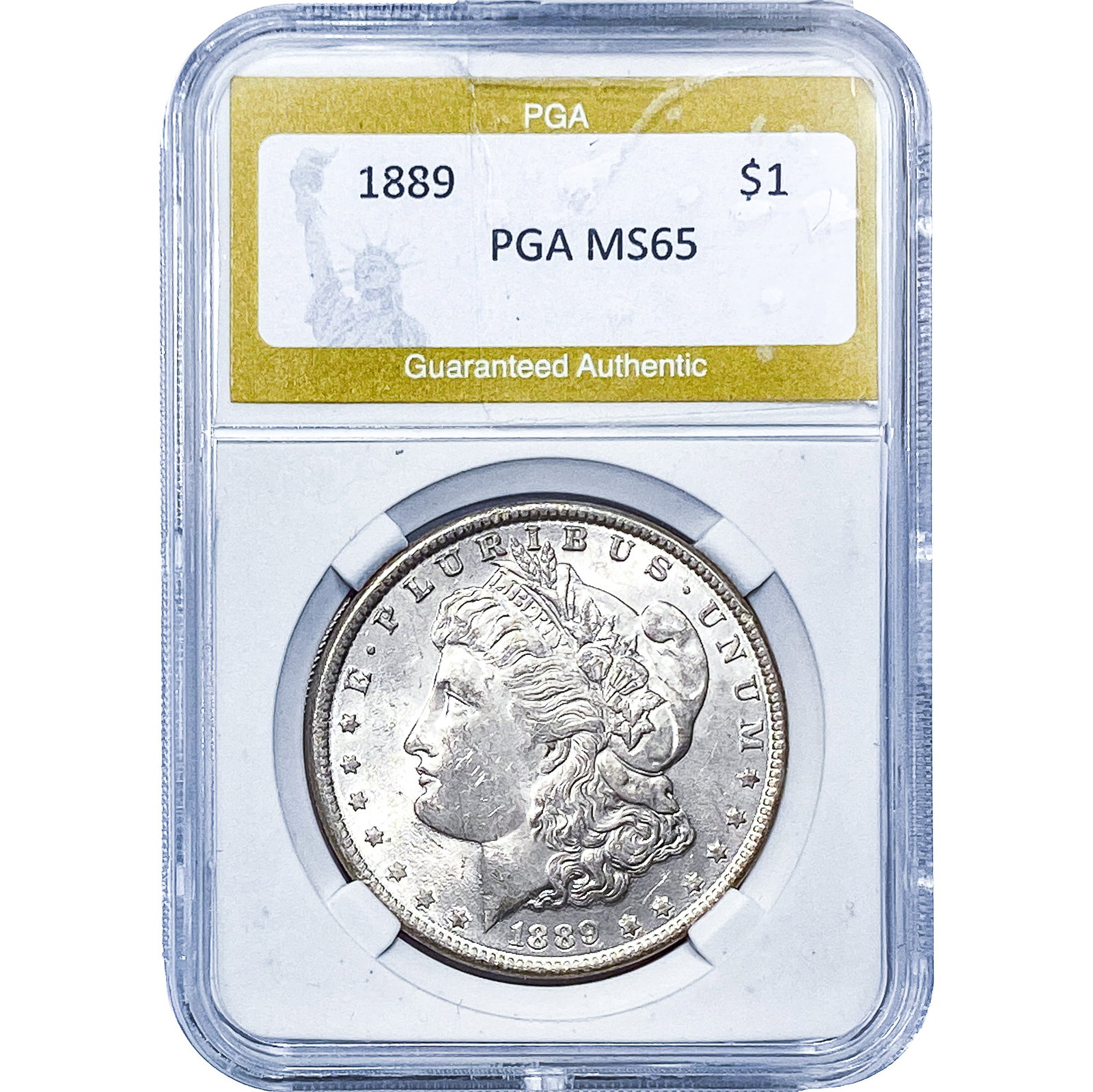 1889 Morgan Silver Dollar PGA MS65: 1889 Morgan Silver Dollar PGA MS65