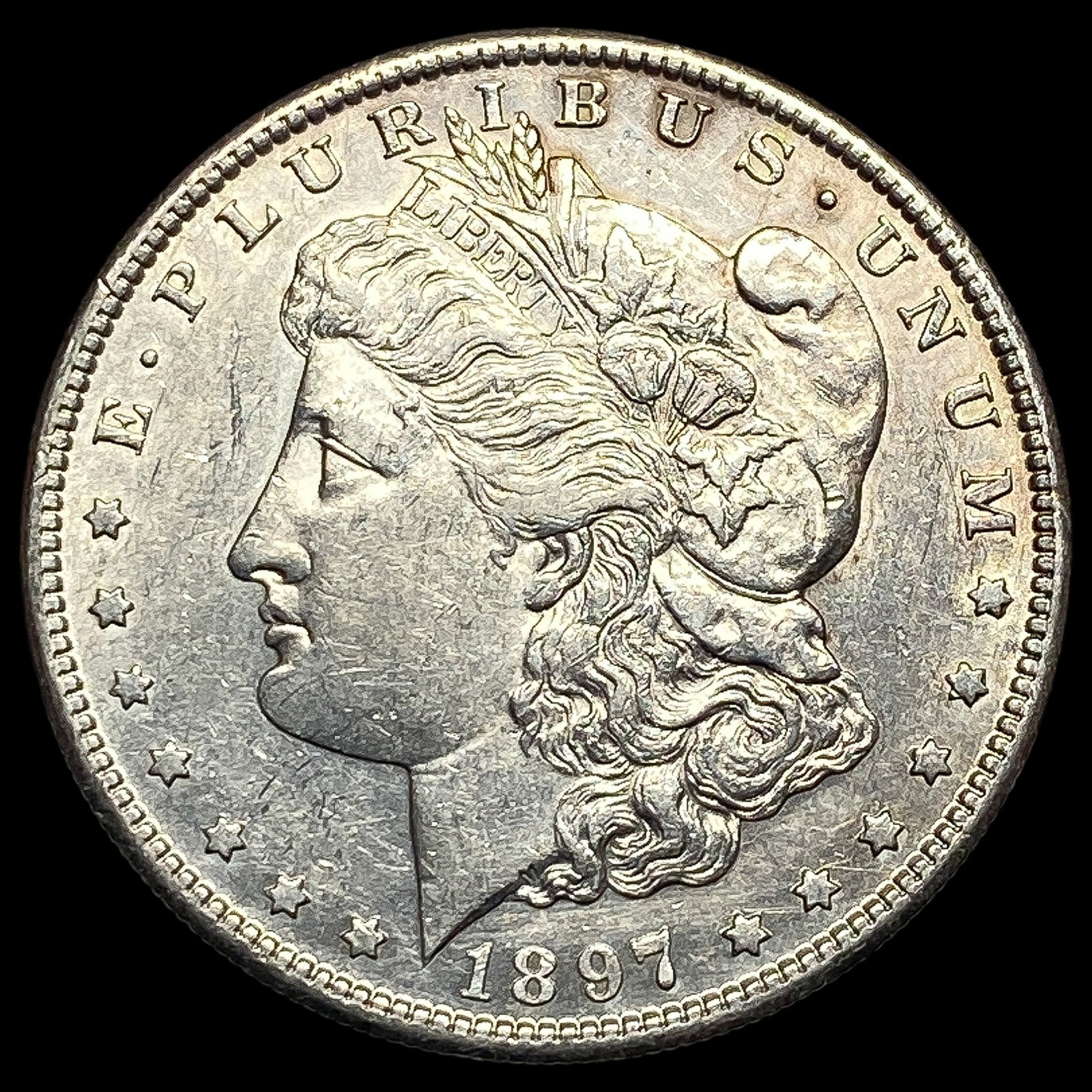 1897-S Silver Morgan Dollar CHOICE AU: 1897-S Silver Morgan Dollar CHOICE AU