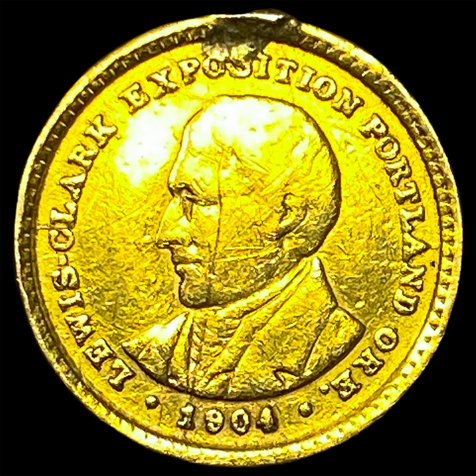 1904 Gold Lewis and Clark Exposition Dollar HIGH GRADE: 1904 Gold Lewis and Clark Exposition Dollar HIGH GRADE