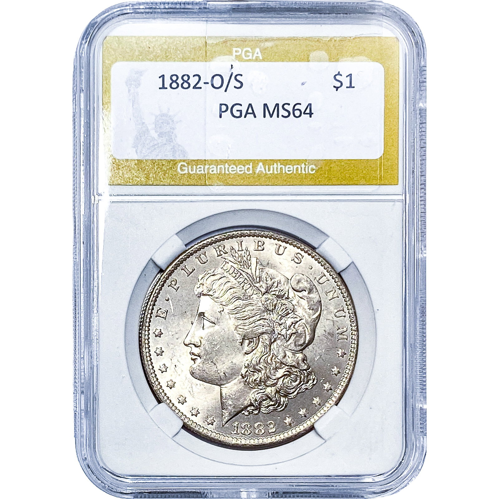 1882-O/S Morgan Silver Dollar PGA MS64 (1 of 2)