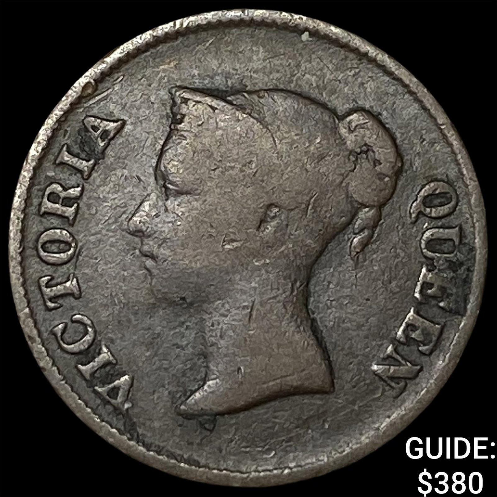 1862 Straits Settlements Copper 1/4 Cent (1 of 2)