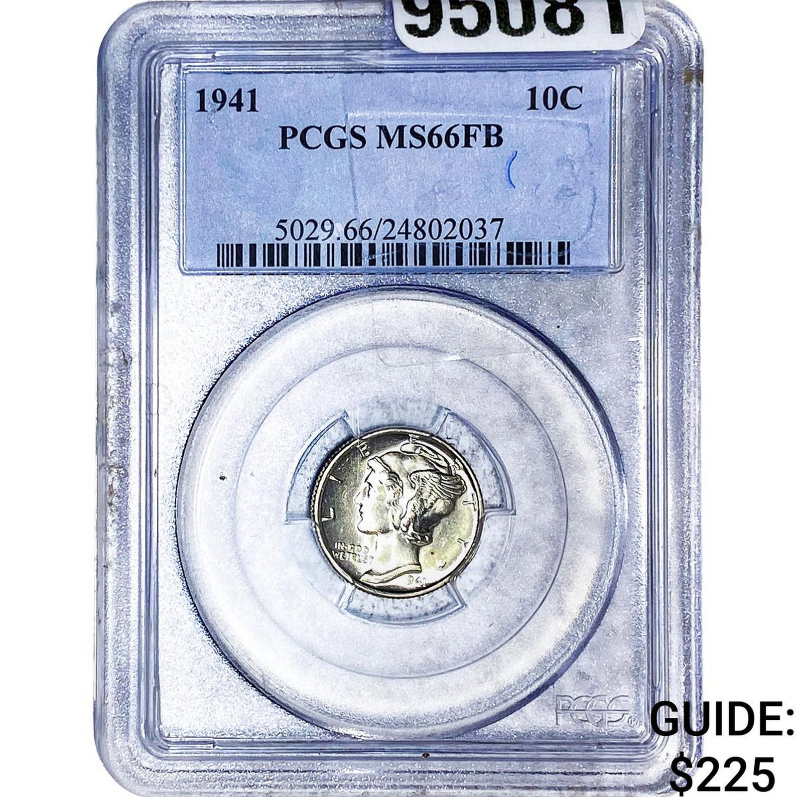 1941 Mercury Silver Dime PCGS MS66 FB: 1941 Mercury Silver Dime PCGS MS66 FB