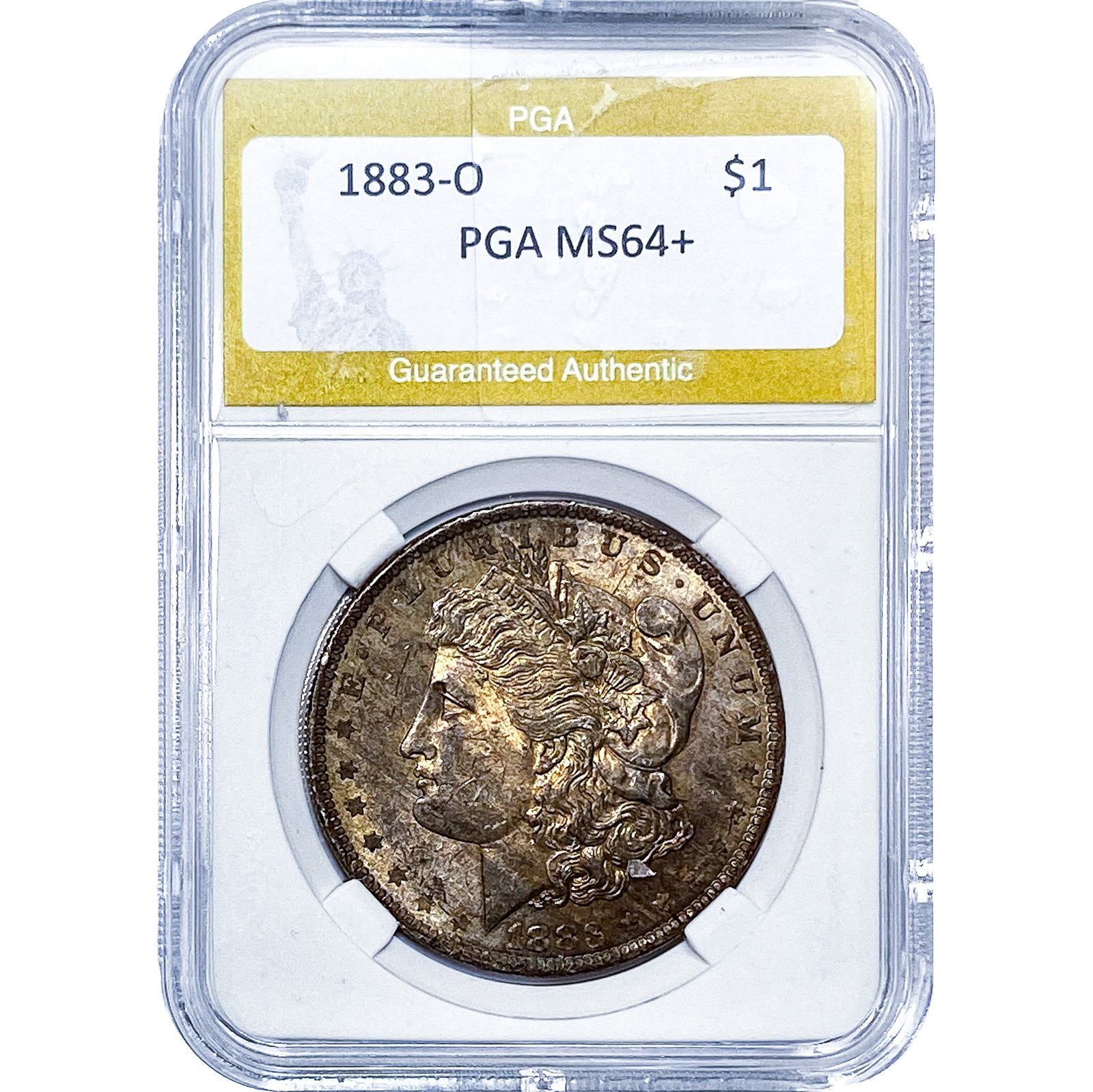 1883-O Morgan Silver Dollar PGA MS64+: 1883-O Morgan Silver Dollar PGA MS64+