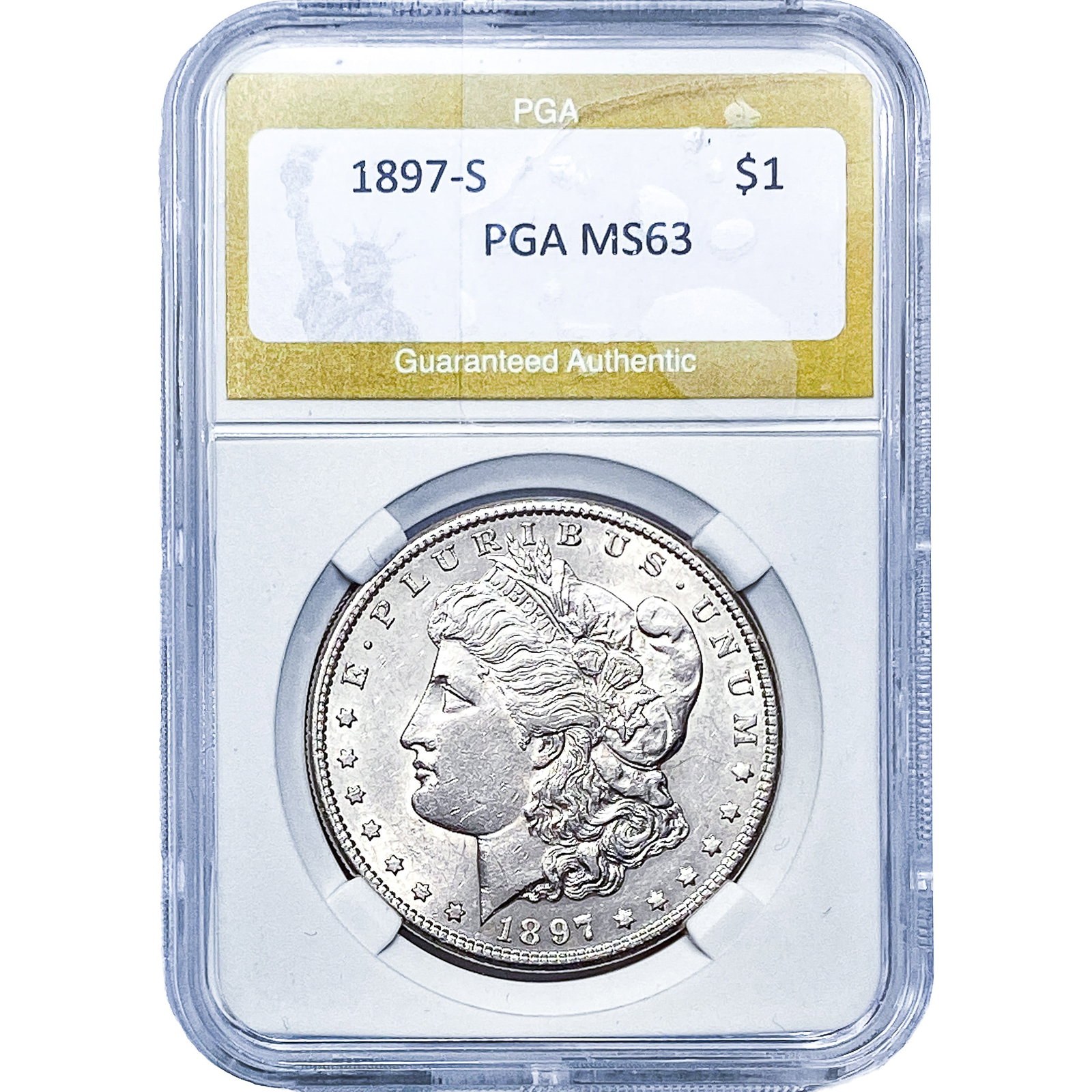 1897-S Morgan Silver Dollar PGA MS63: 1897-S Morgan Silver Dollar PGA MS63