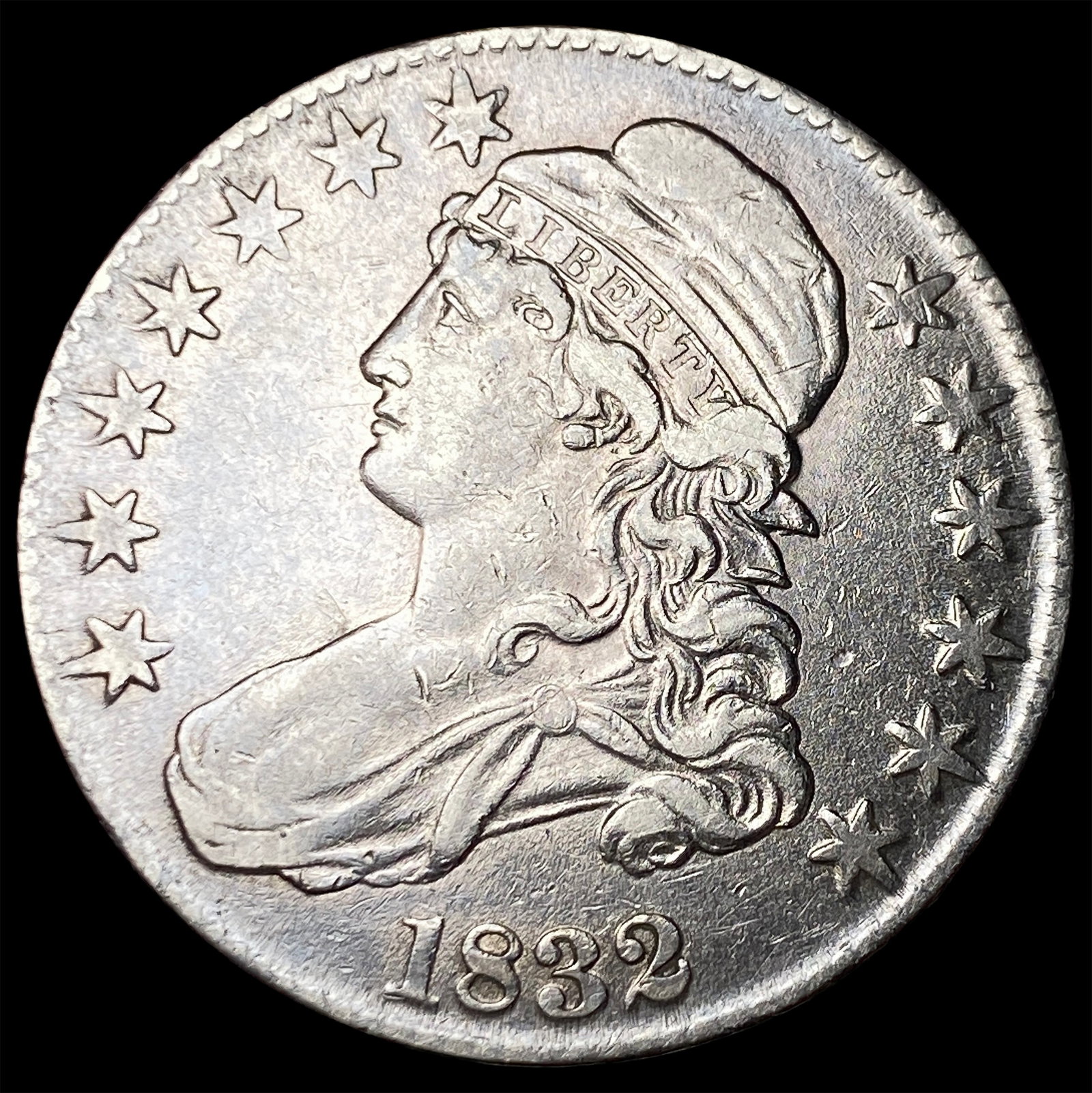 1832 Capped Bust Half Dollar CLOSELY UNCIRCULATED: 1832 Capped Bust Half Dollar CLOSELY UNCIRCULATED