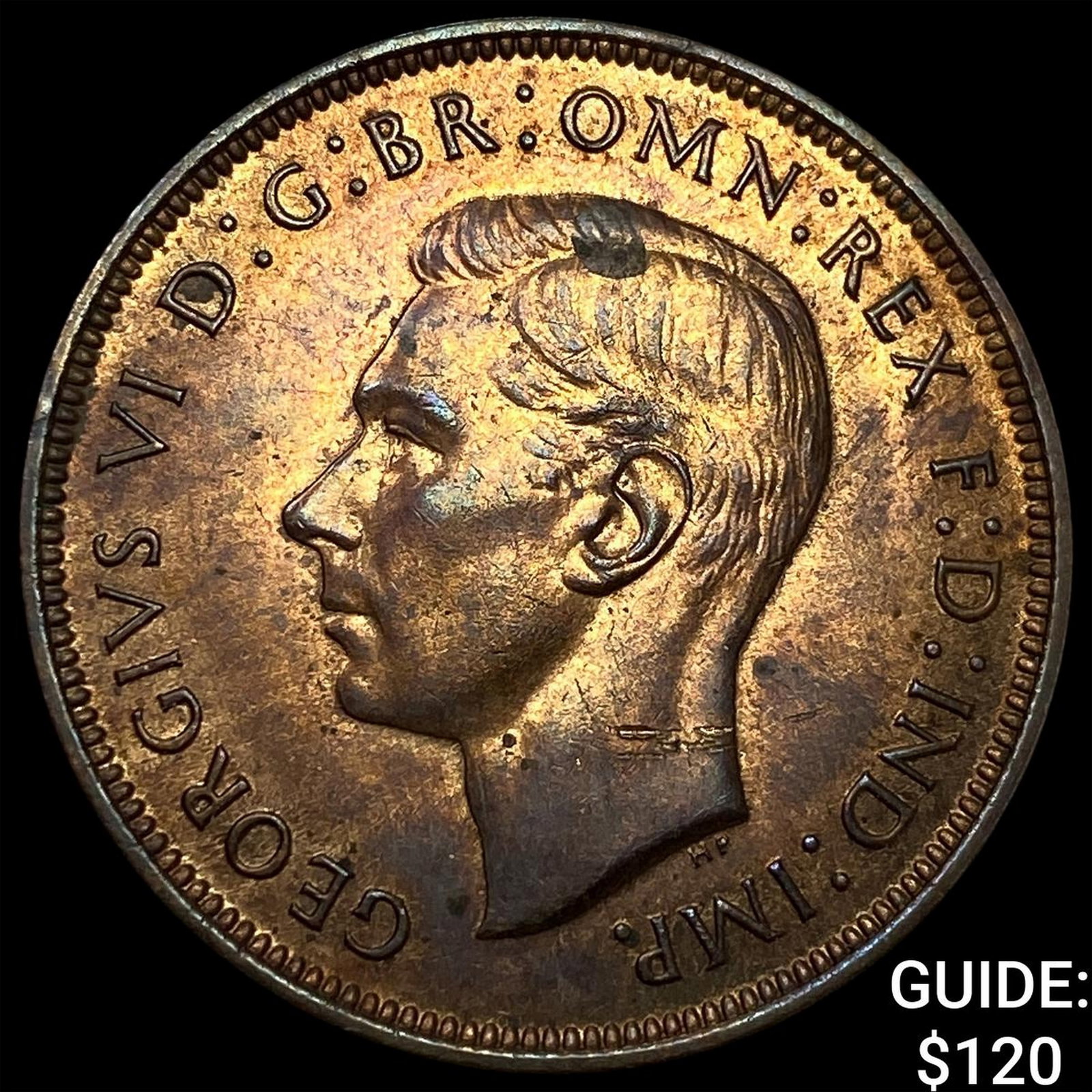 1948 Great Britain Bronze 1 Penny: 1948 Great Britain Bronze 1 Penny