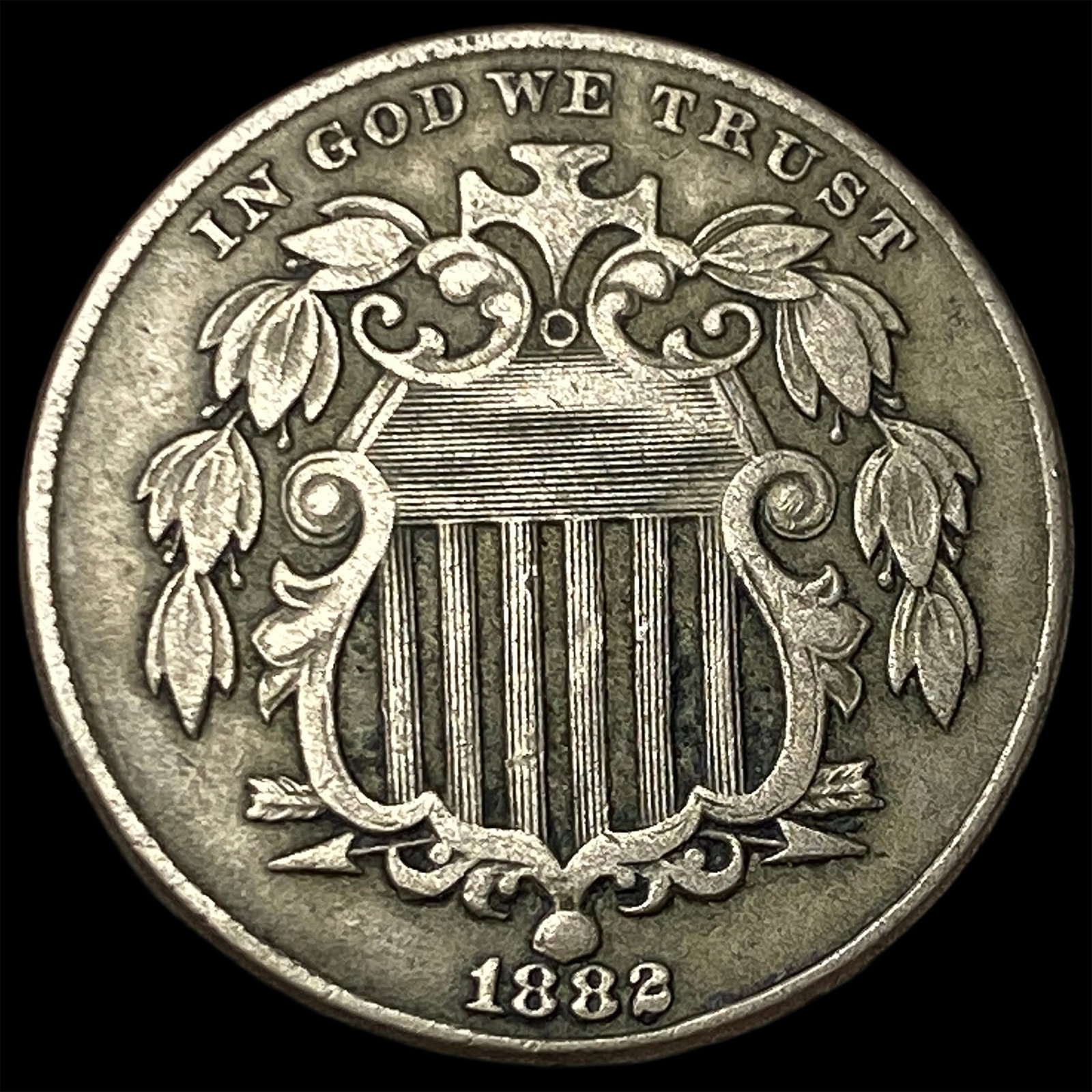 1882 Shield Nickel LIGHTLY CIRCULATED: 1882 Shield Nickel LIGHTLY CIRCULATED