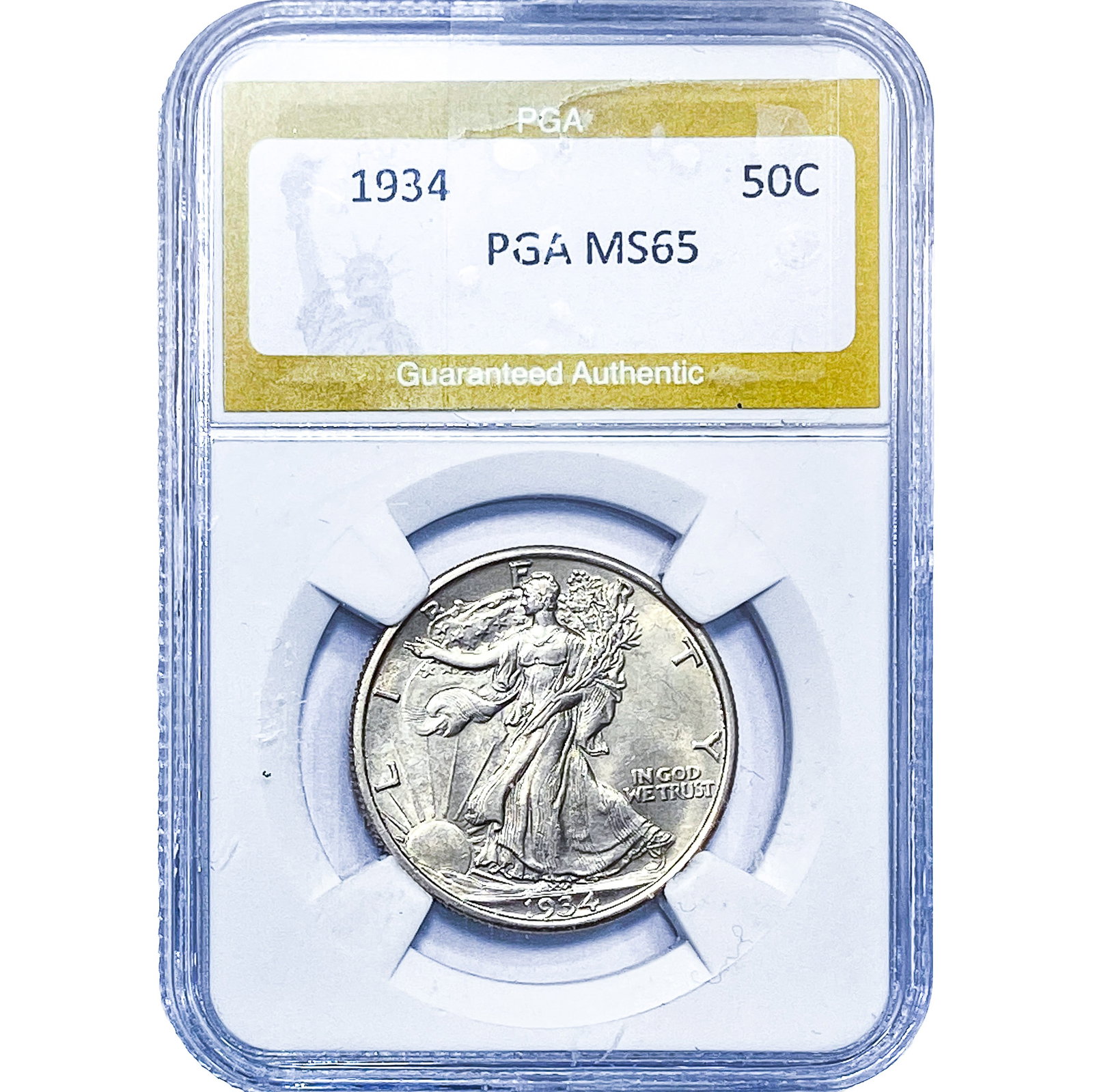 1934 Walking Liberty Half Dollar PGA MS65 (1 of 2)
